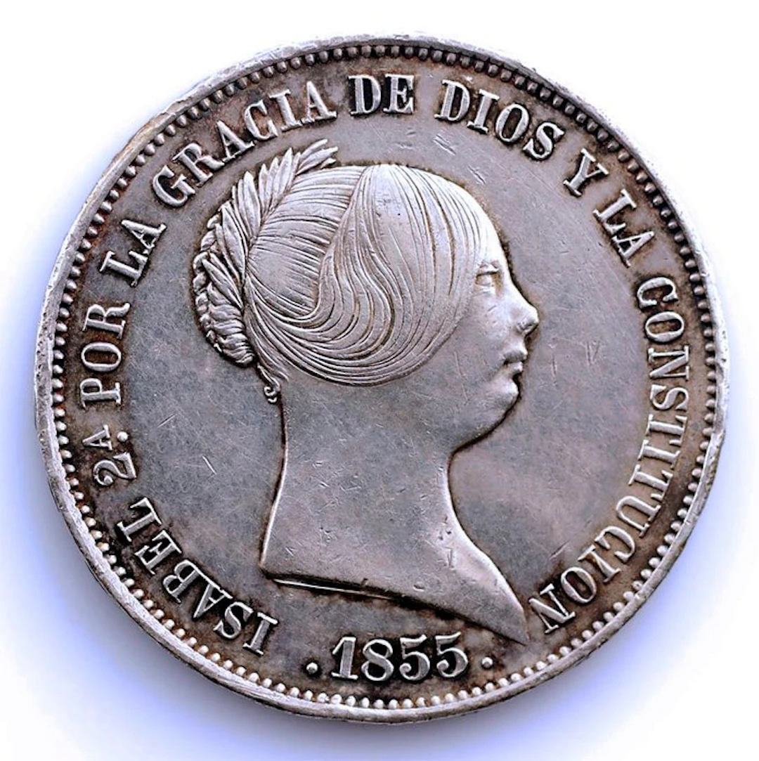 Spain. Isabel II. 20 Reales 1855 Madrid