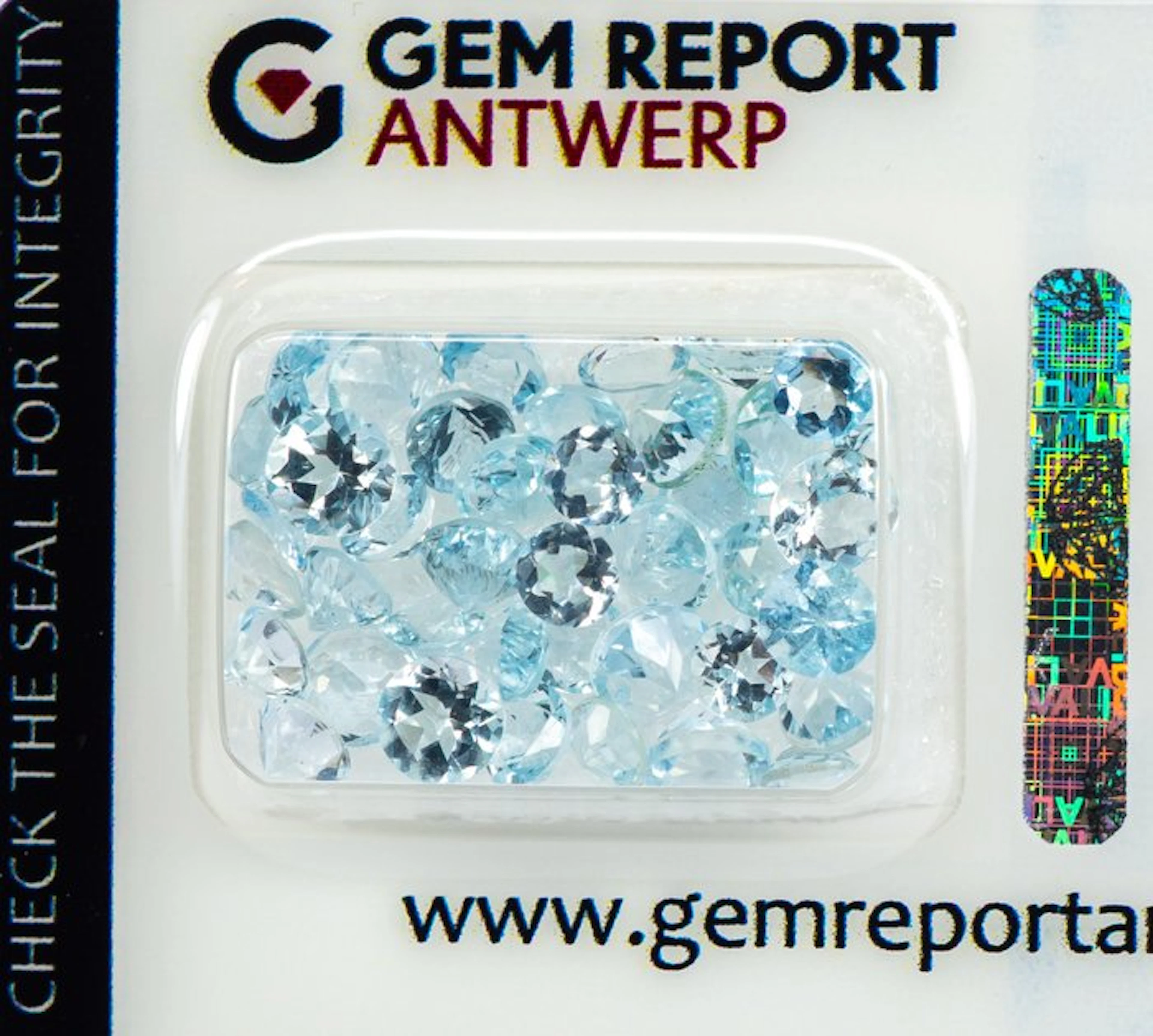 No reserve price - 40 pcs Blue Aquamarine - 8.57 ct - Gem...