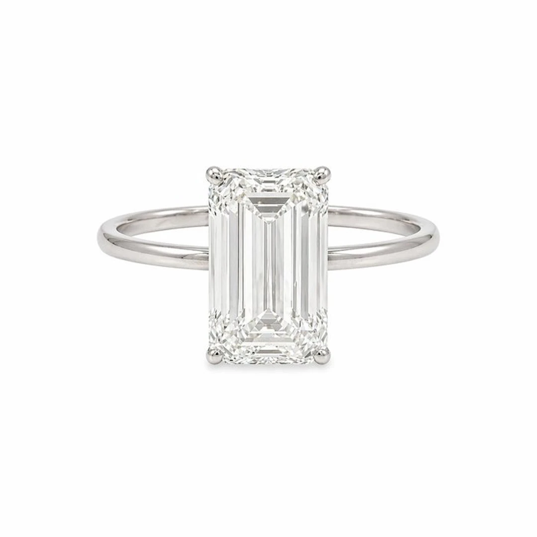 No reserve price - Ring - 14 kt. White gold - 4.04ct. tw. Diamond (Lab-grown)