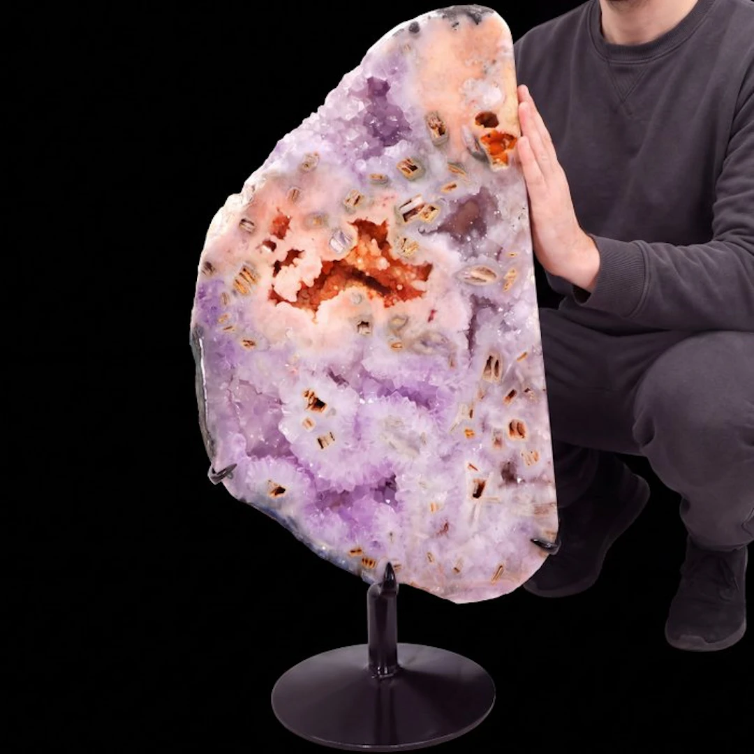 Museum Piece - Pink Amethyst - 59x28x21 cm - Geode- 11.6 kg