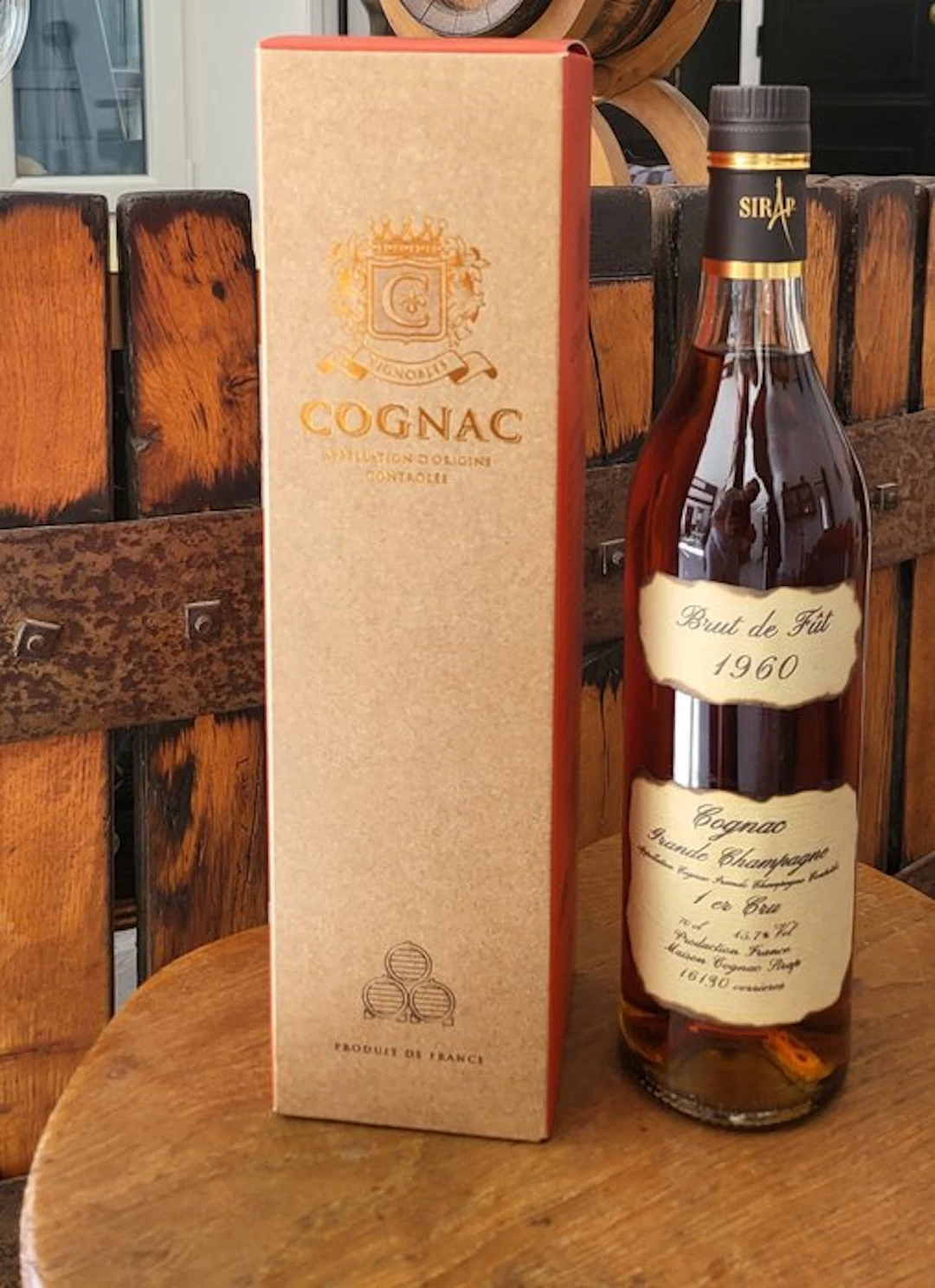 Cognac Sirap 1960 - Brut de Fût - b. 2026 - 700ml