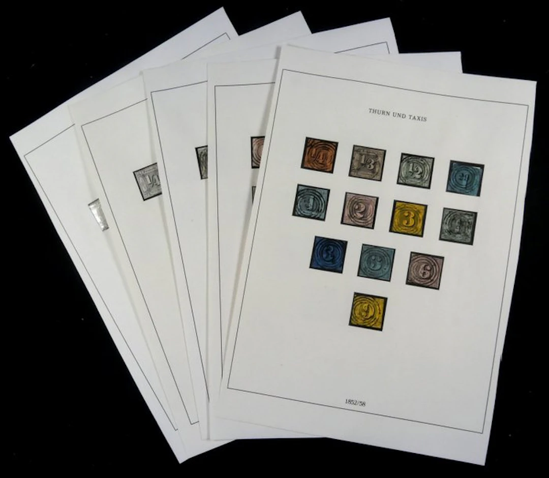 Thurn und Taxis - High-quality, apparently complete collection on album pages.