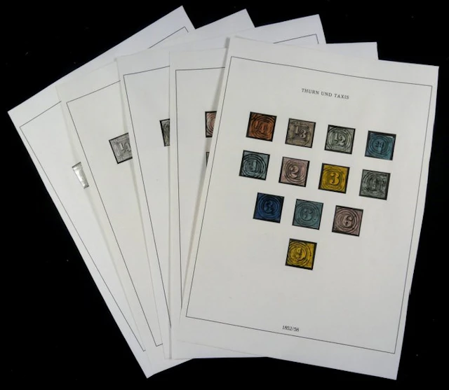 Thurn und Taxis - High-quality, apparently complete collection on album pages.