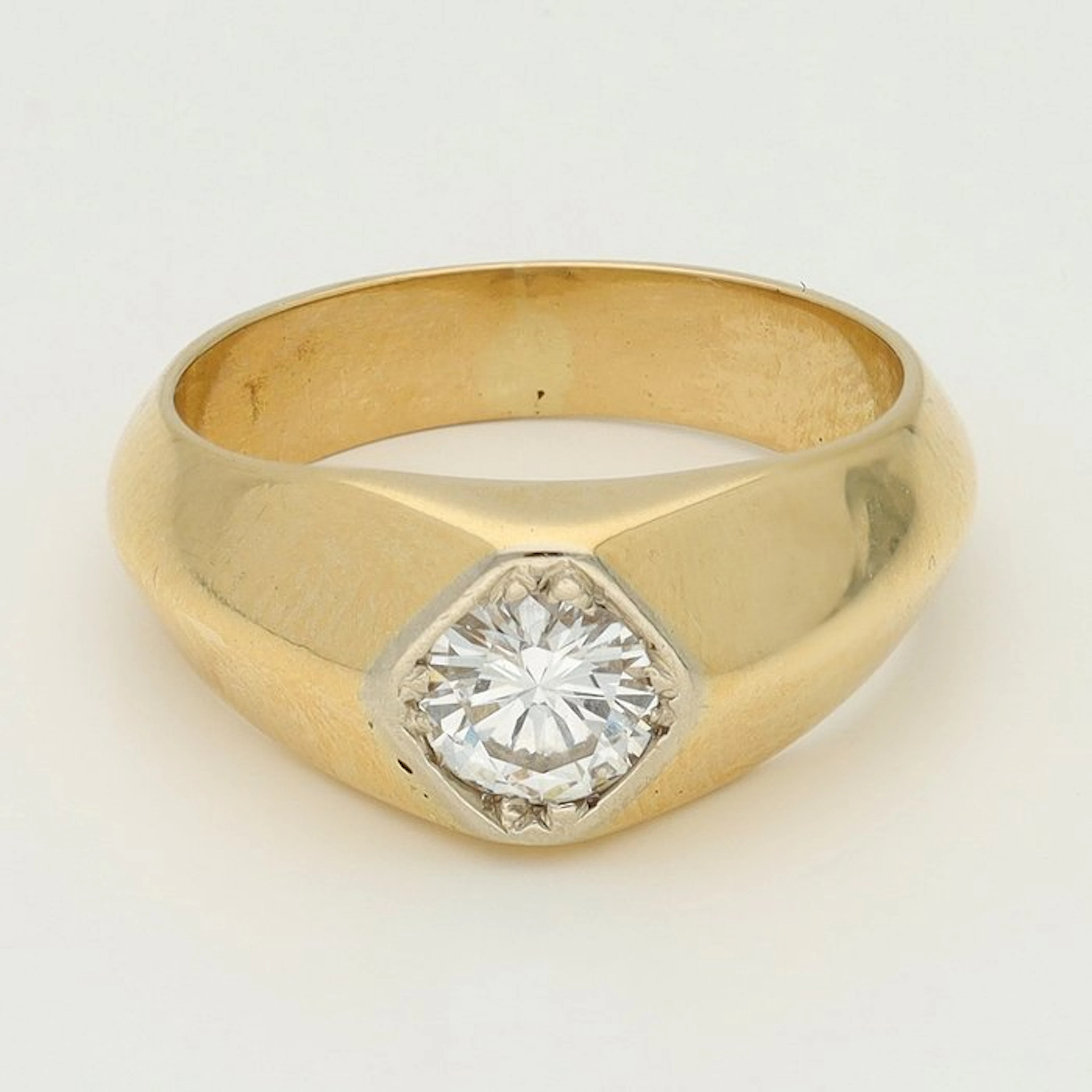 Ring - 18 kt. Yellow gold - 0.55ct. tw. Diamond (Natural)