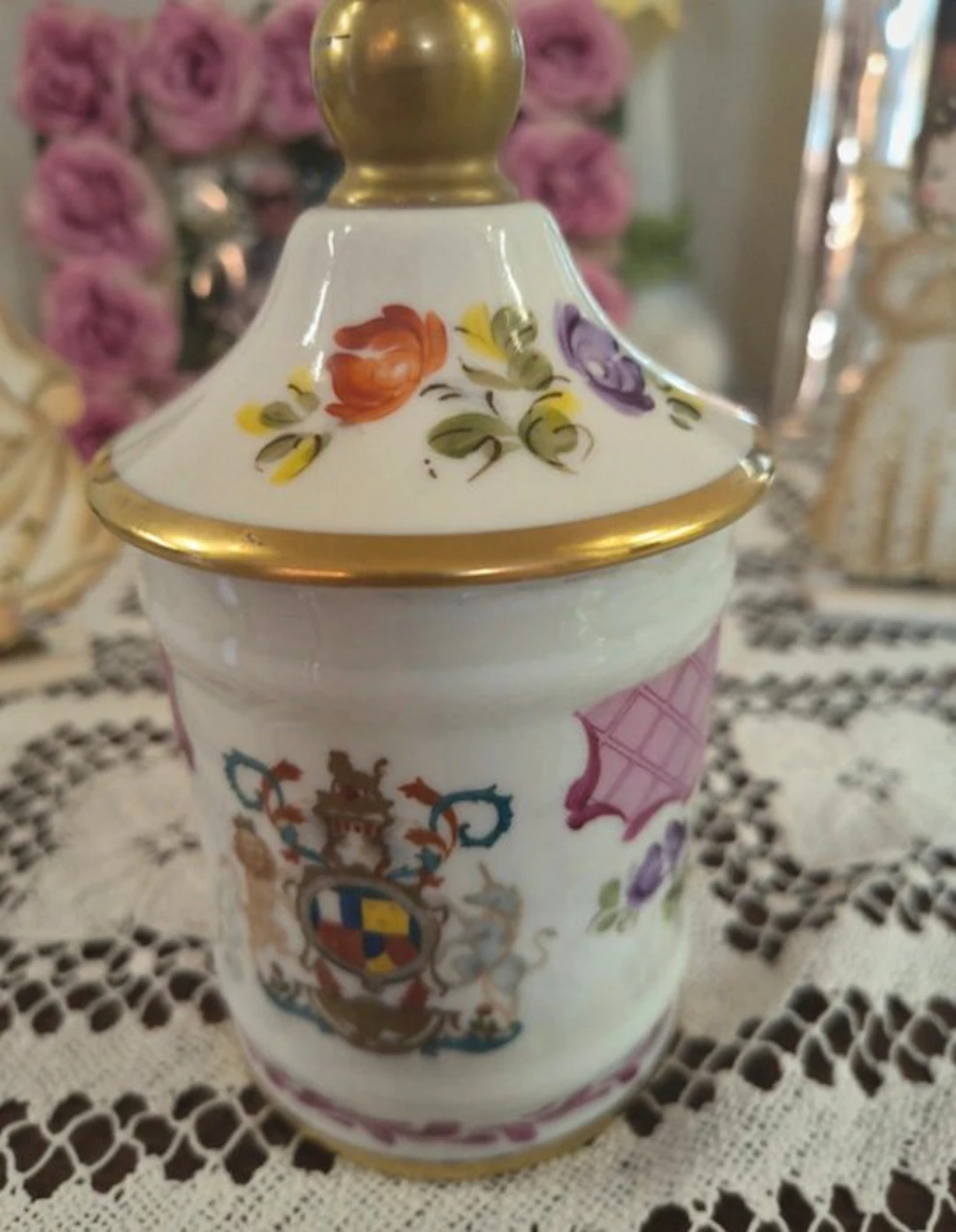 Lidded vase - Porcelain - sugar bowl