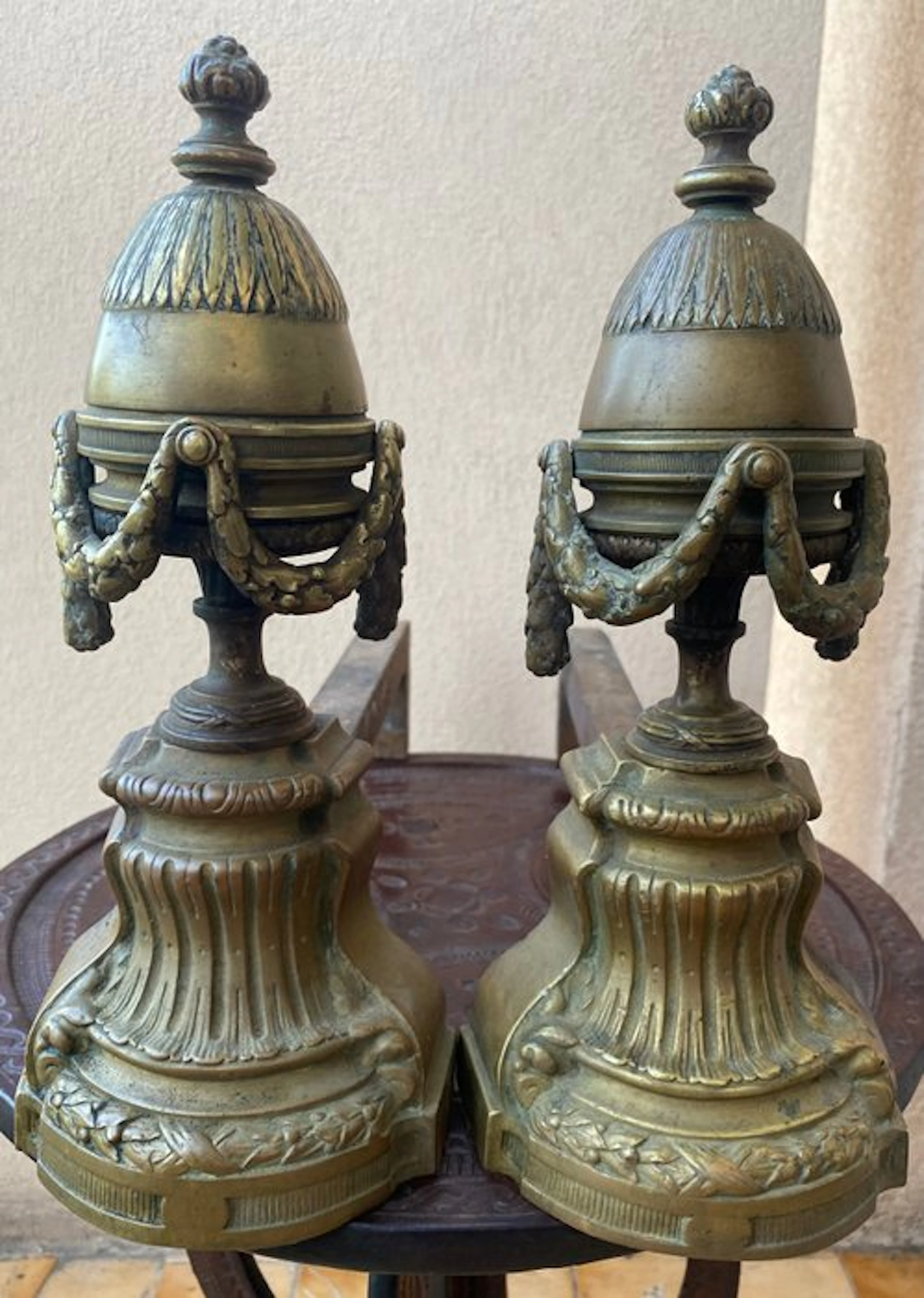 Andiron (2) - Bronze - Napoleon III Era
