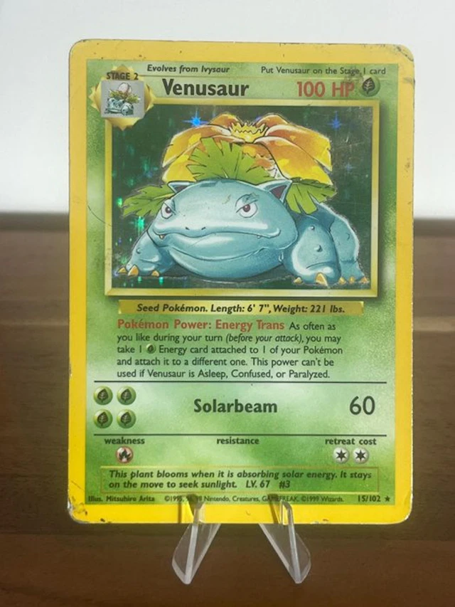 Pokémon - 1 Card - Venusaur 15/102 Foil - WOTC - Base set