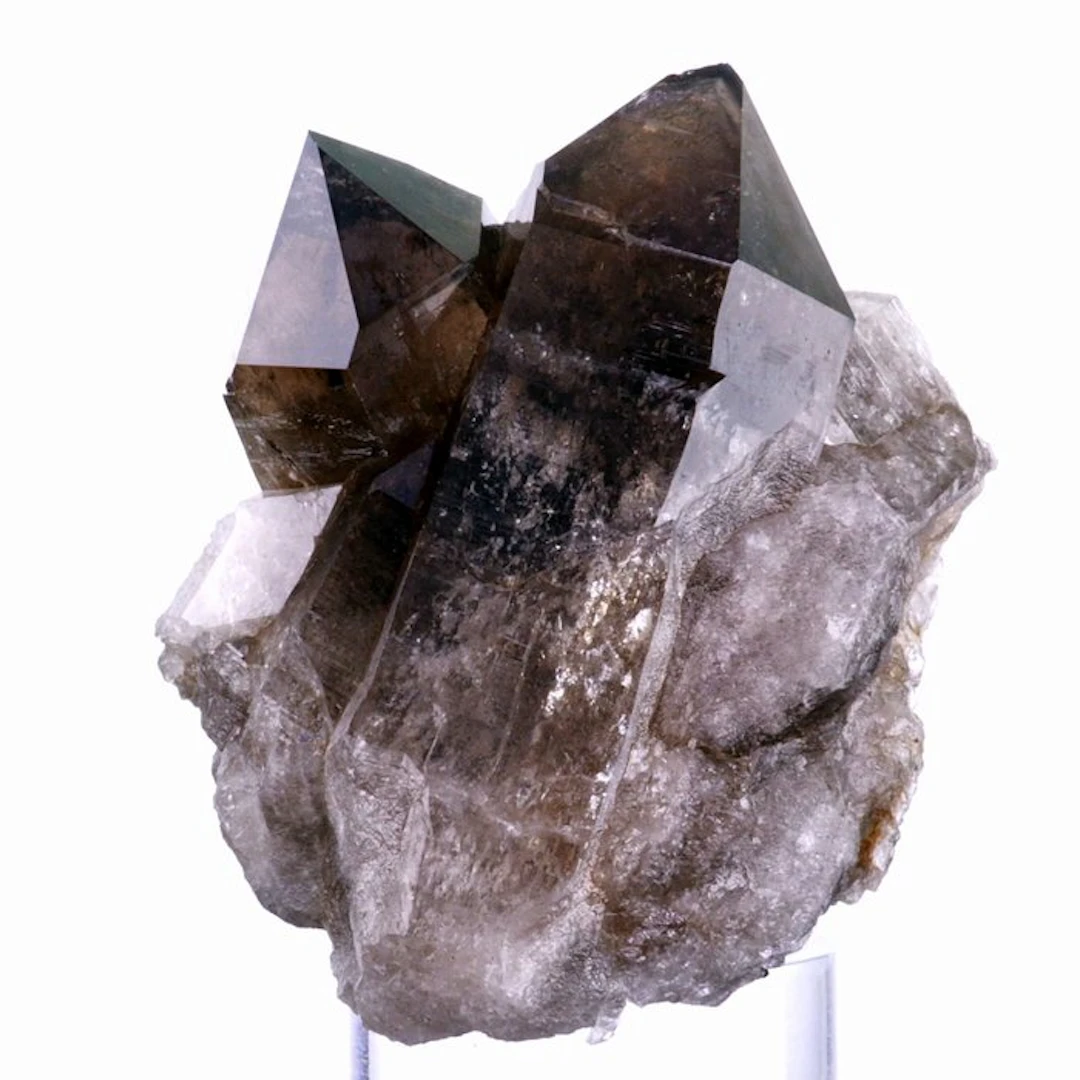 Smoky quartz - Mont-Blanc, Alps, France - Height: 7.5 cm - Width: 6.2 cm- 208 g
