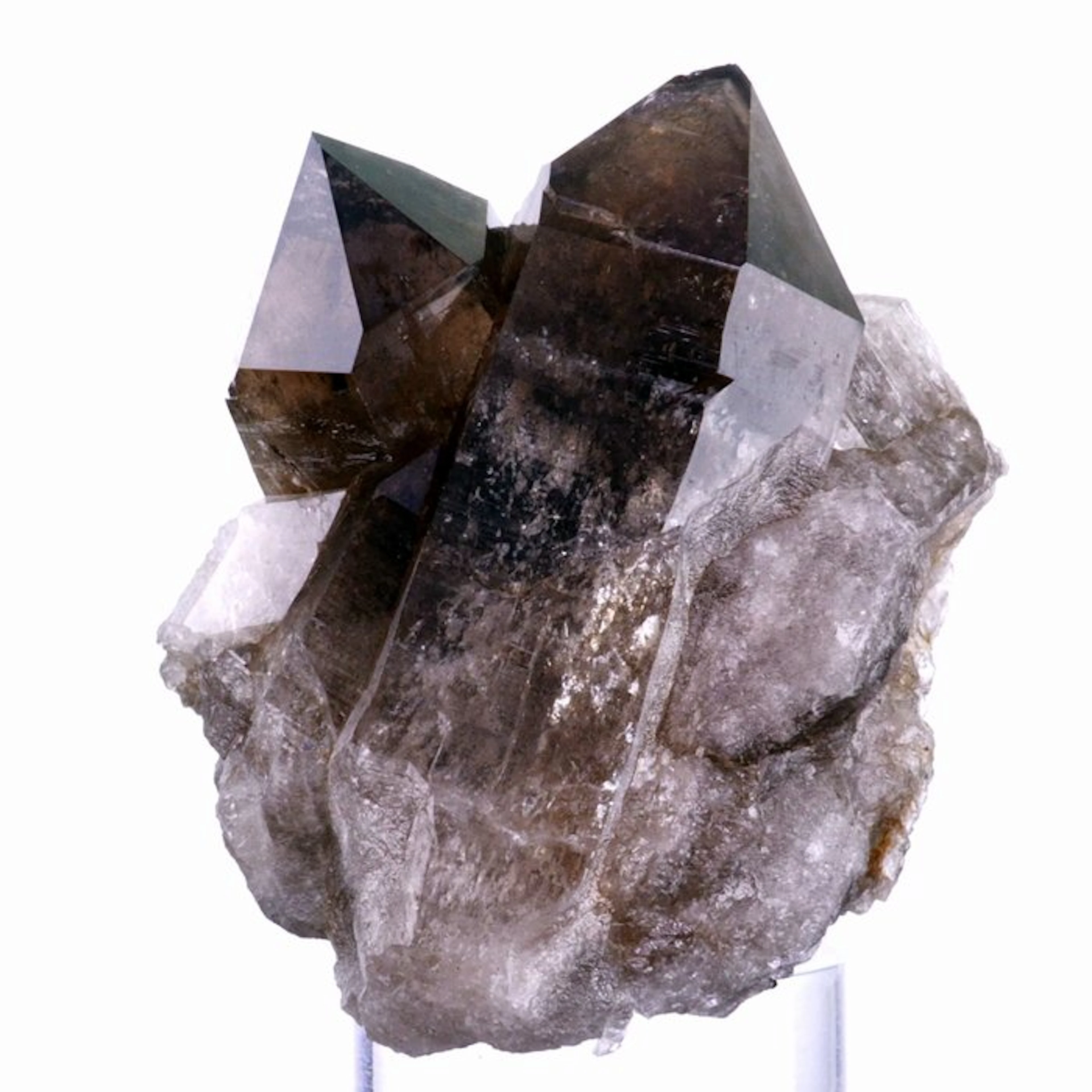 Smoky quartz - Mont-Blanc, Alps, France - Height: 7.5 cm - Width: 6.2 cm- 208 g