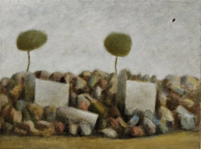 Lucio Statti (1947) - Paesaggio con alberi