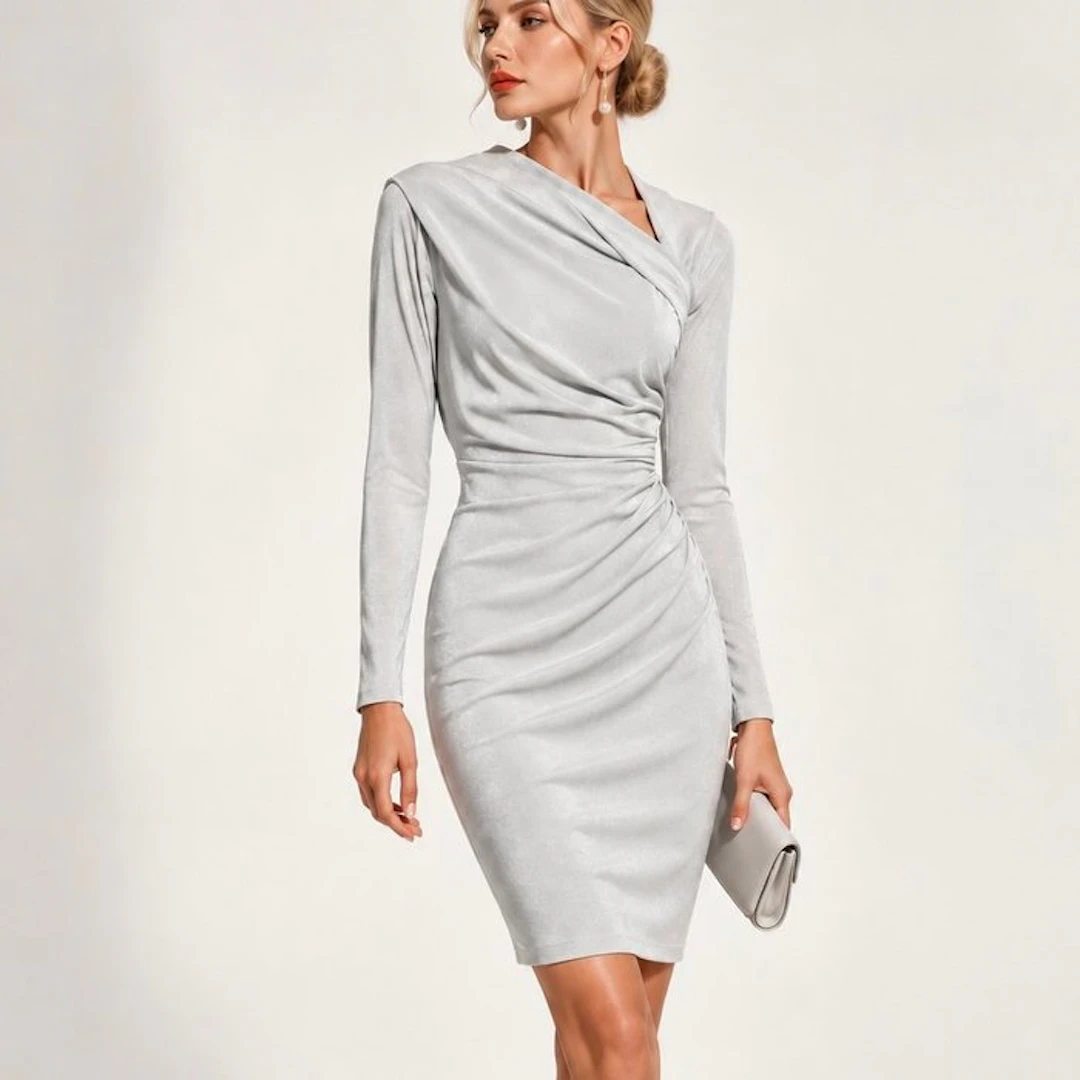 Giorgio Armani –New!- draped metal dress – Size 48IT (L)...