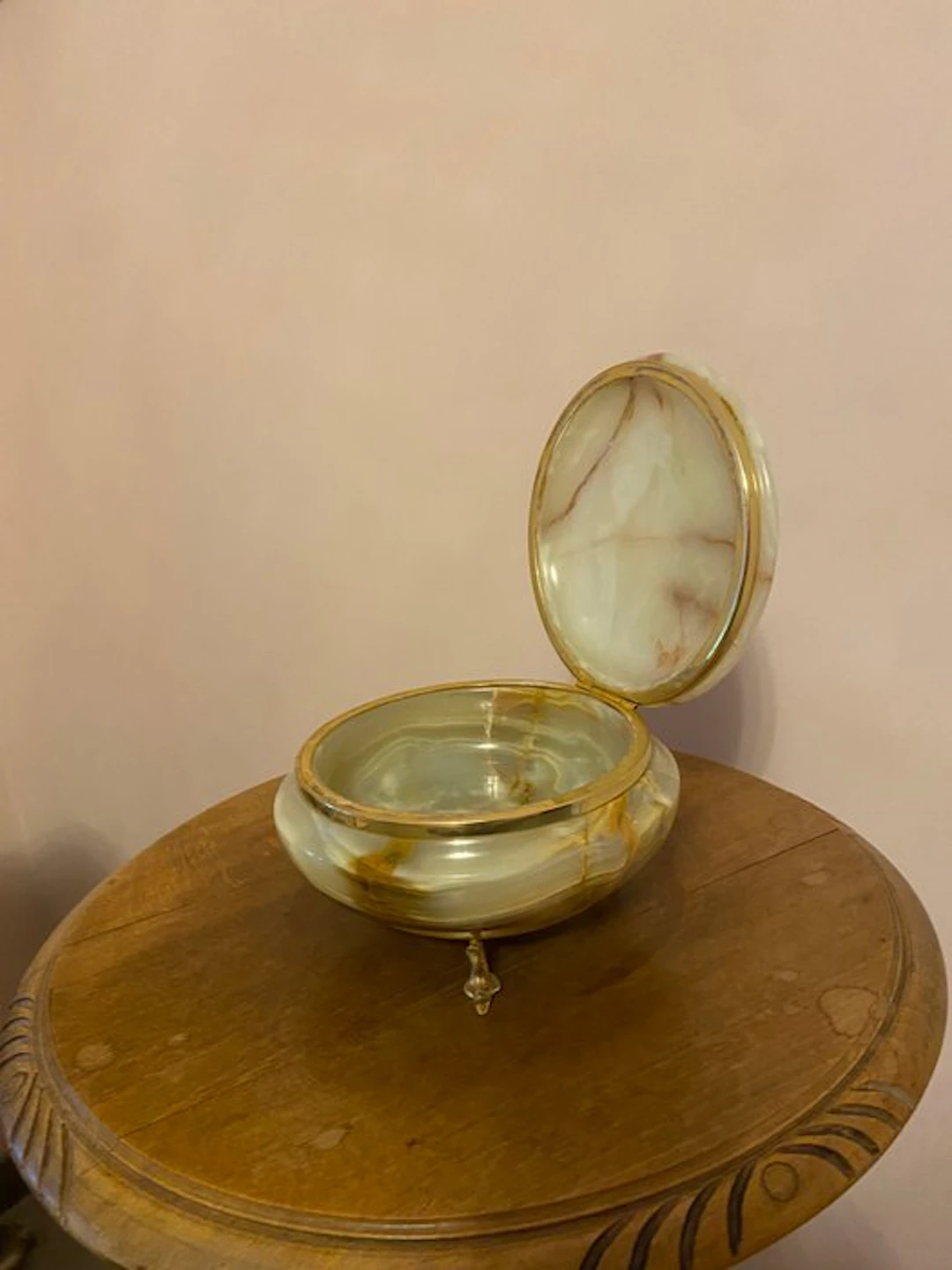 Jewellery box - Onyx, Brass - Italian jewelry box
