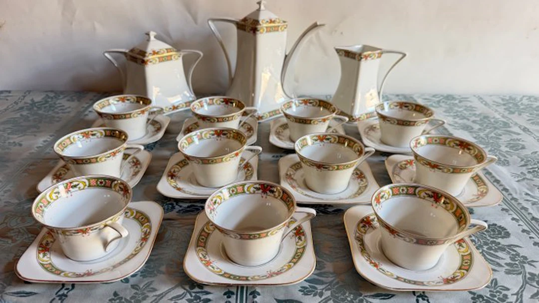 Lanternier & Fils, Limoges - Coffee set (25) - Porcelain - Exclusive Tableware