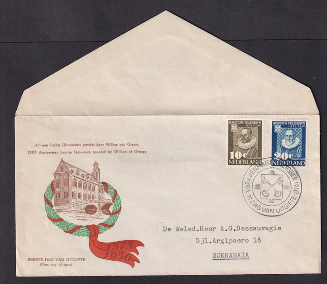 Netherlands 1950 - Leiden University 1950 - FDC E3