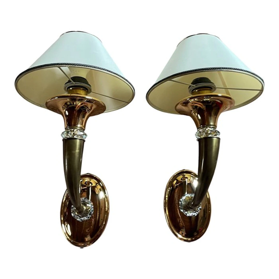 Sigma L2 - Paolo Granchi - Wall lamp (2) - Z187 - Gilt brass