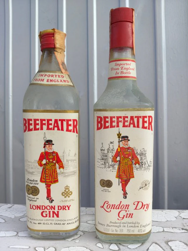 James Burrough - Beefeater London dry gin - b. 1980s, 1960s - 75cl - 2 bottles