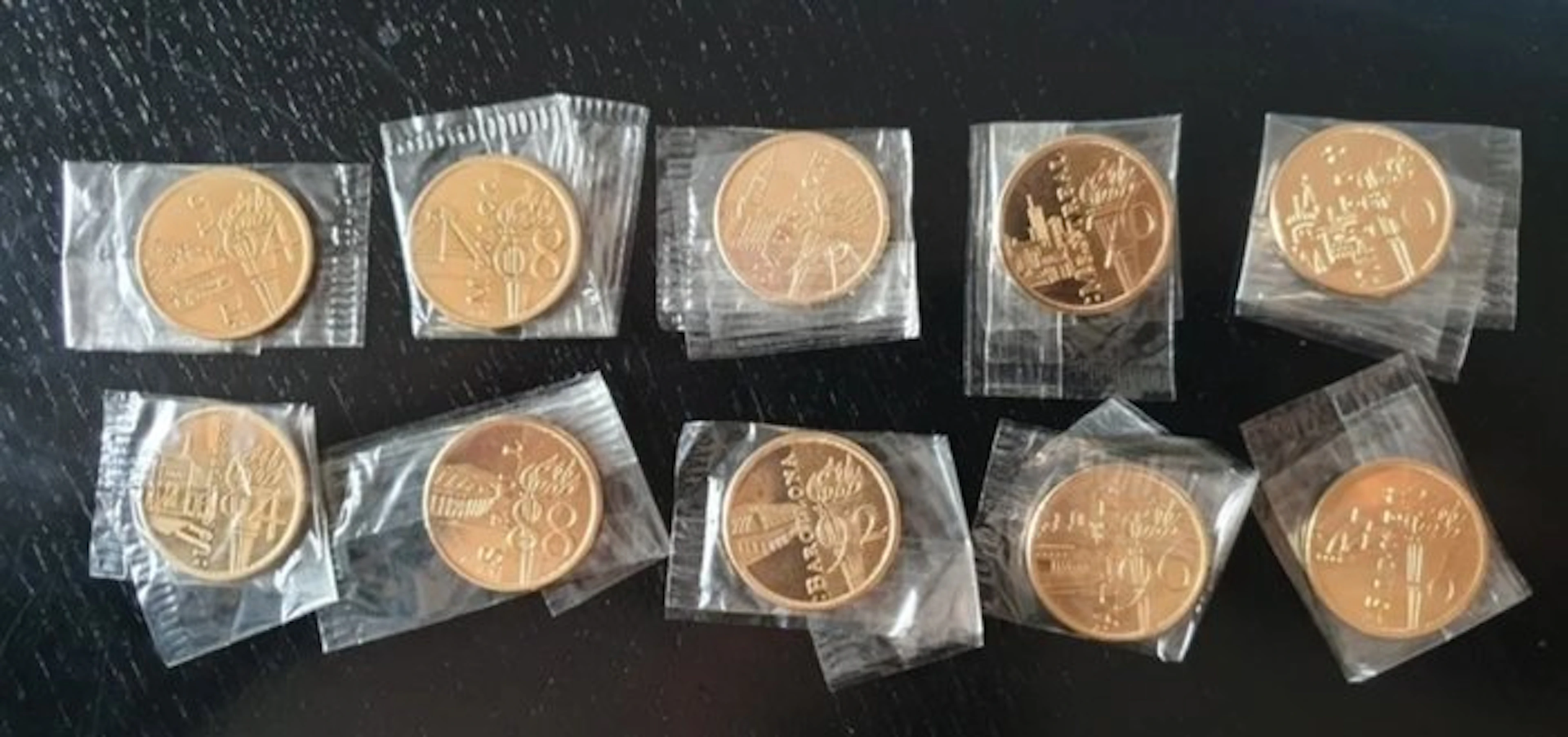 Colección completa de 10 Monedas Oro Juegos olímpicos 1964-2000