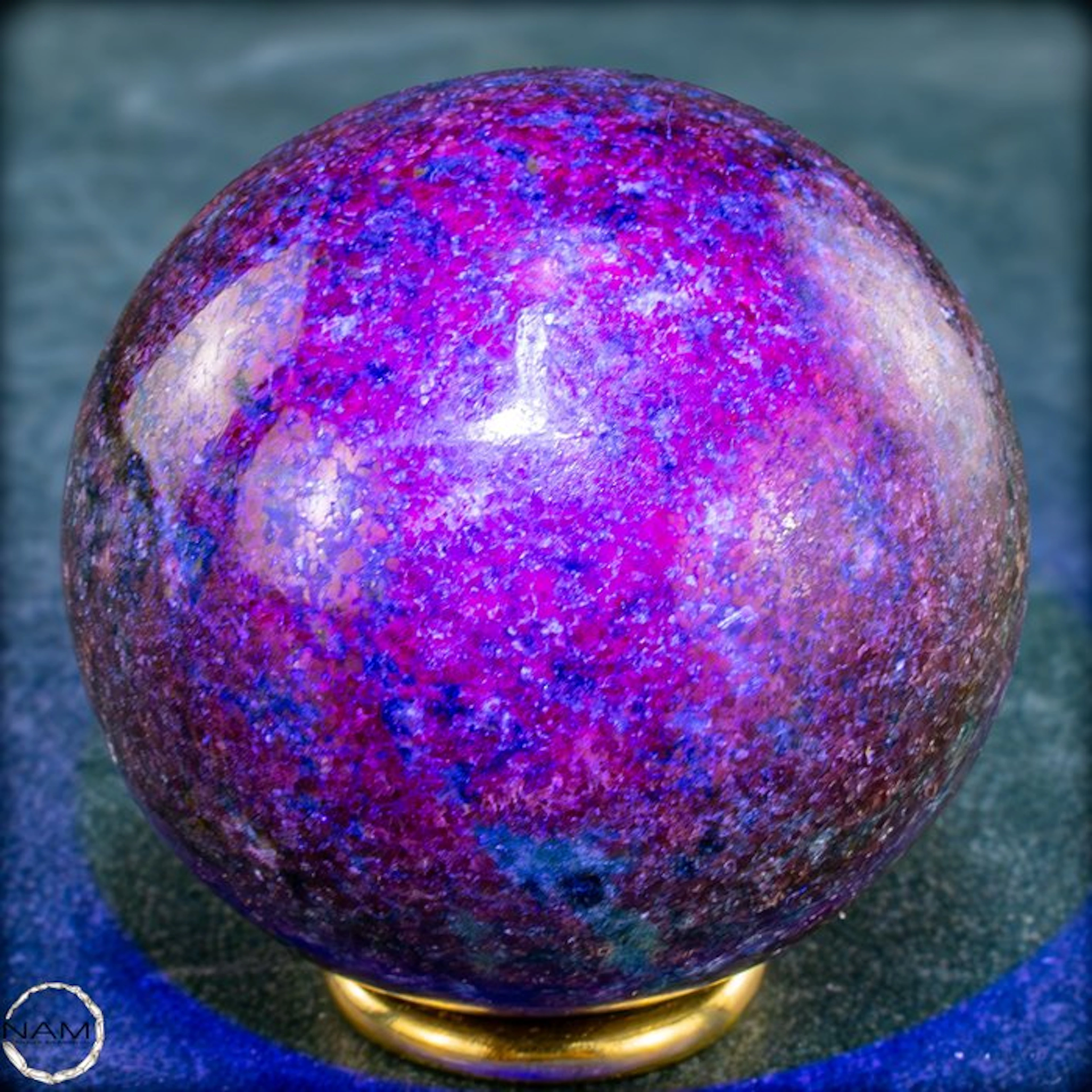 Very Rare Natural Ruby in Kyanite & Fuchsite Crystal Sphere