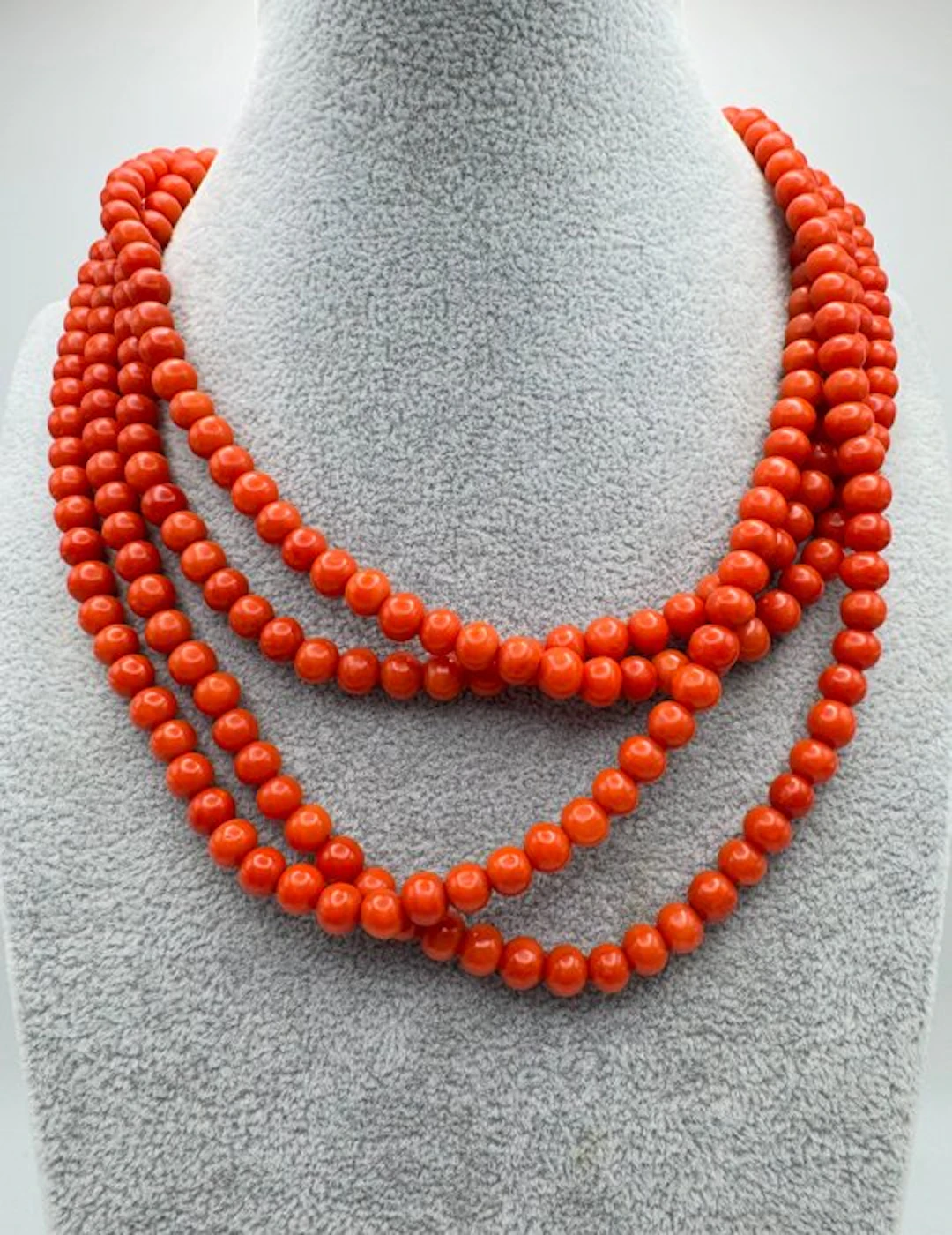 Chain - 18 kt. Yellow gold Coral - Antique coral necklace