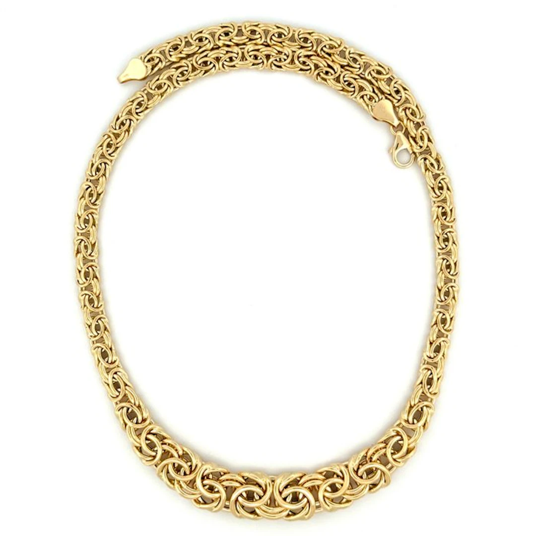 Handmade - Necklace - Bizantina Degradè - 18.2 g - 18 kt. Yellow gold