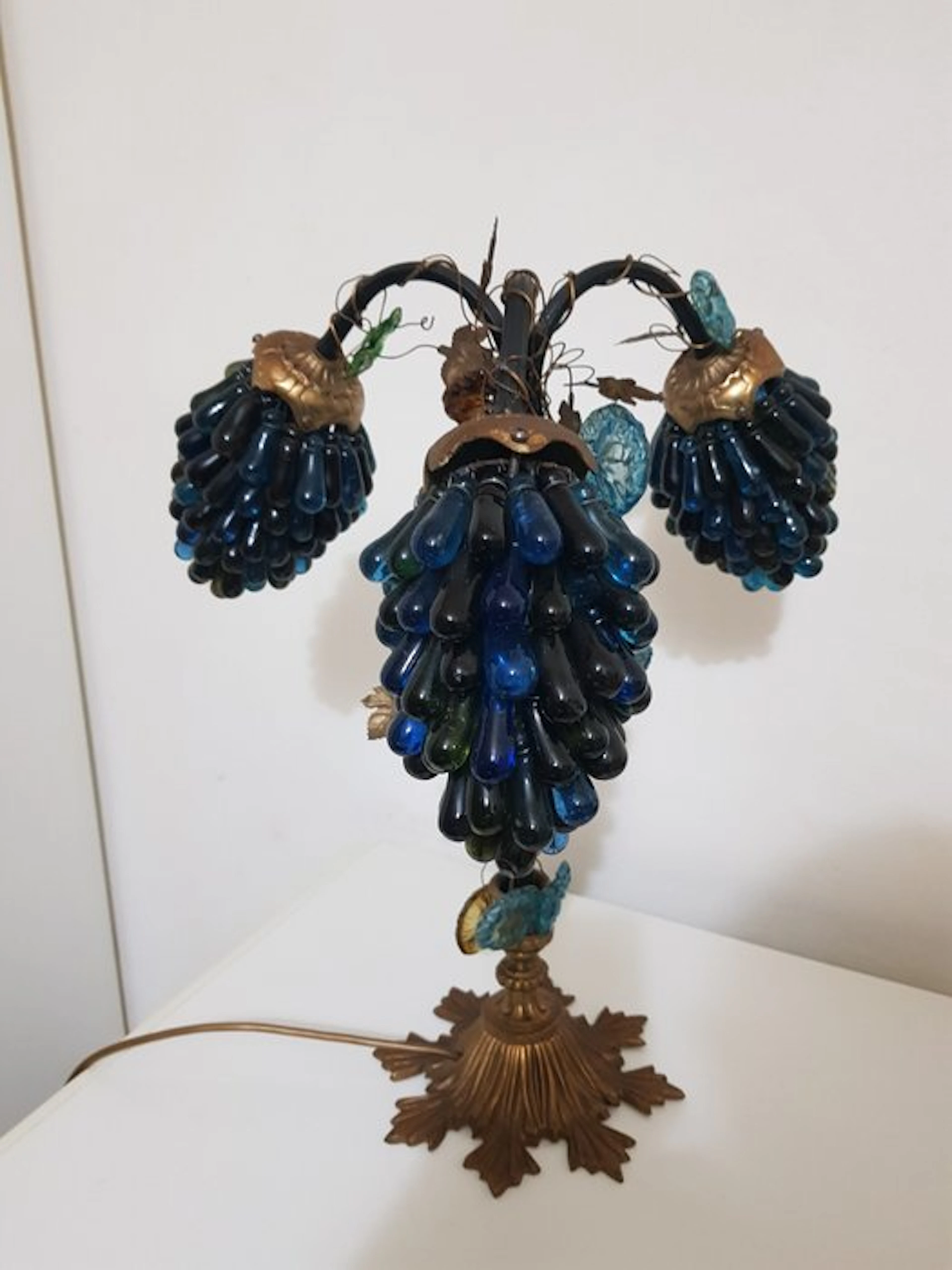 Table lamp - Murano glass - Art Nouveau lamp