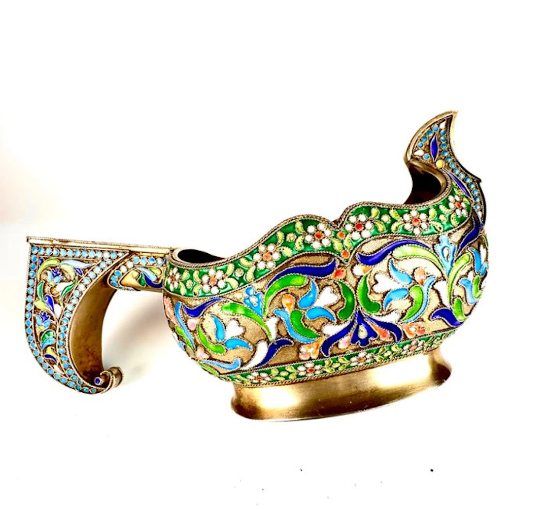 Dish - .875 (84 Zolotniki) silver - Silver, 875/1000
