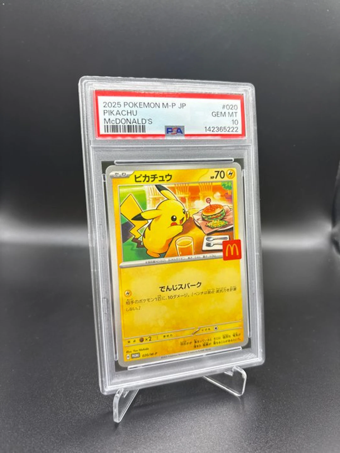 Pokémon - 1 Graded card Burger Pikachu 020 Promo card - PSA 10