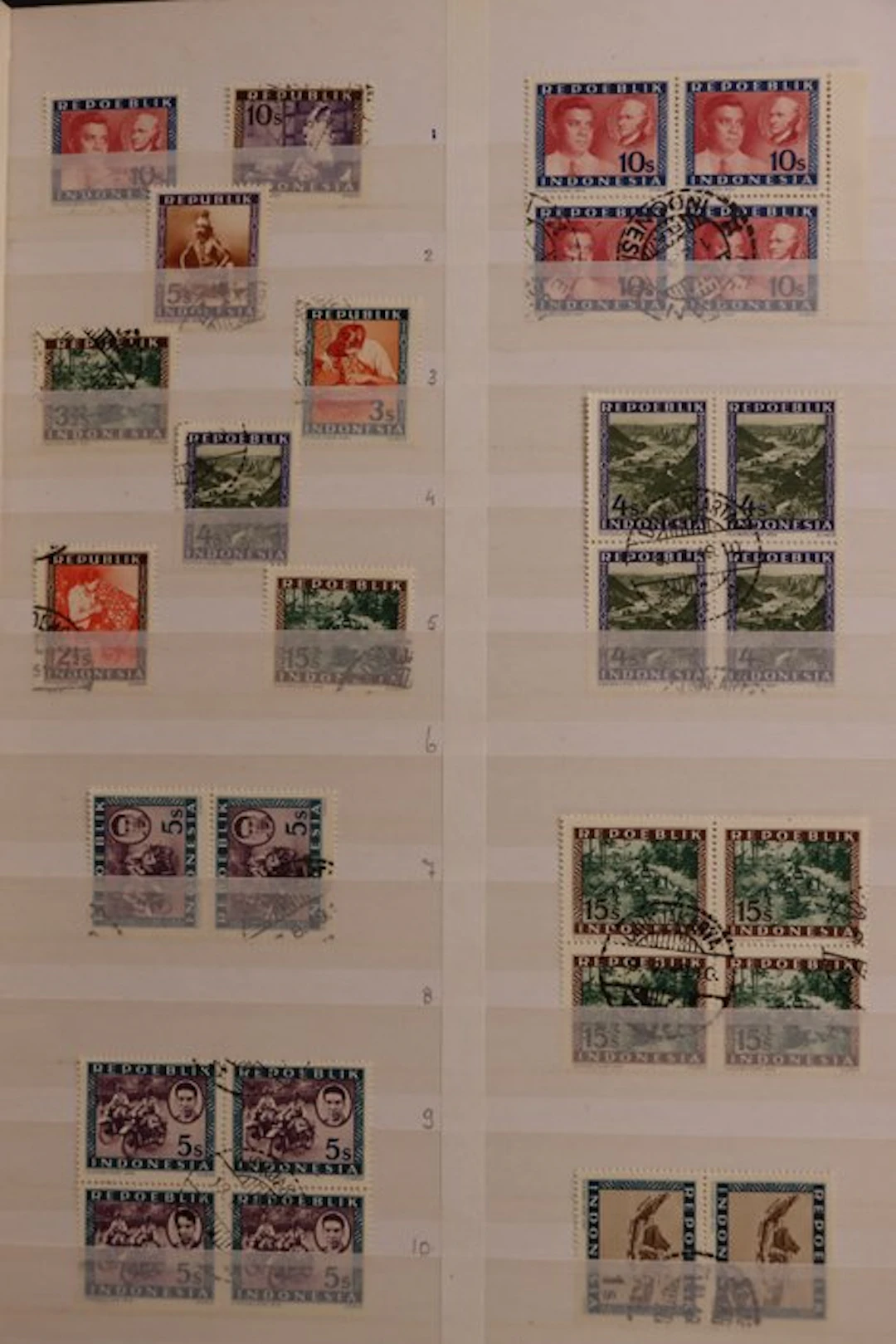 Indonesia 1947/1951 - Collection of Viennese prints - exclusively used