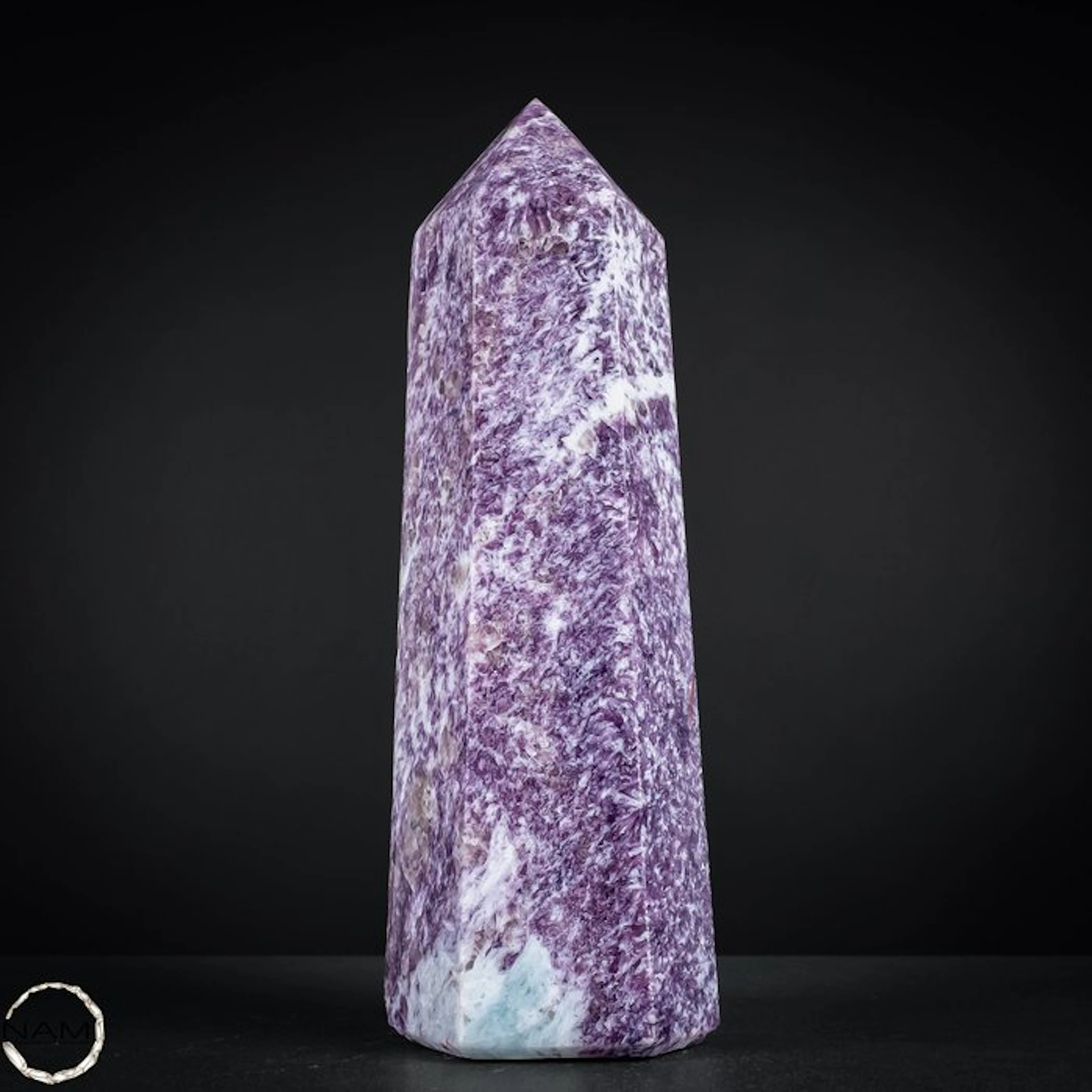 Unicorn Lepidolite Obelisk with Rubellite – Gentle magic...
