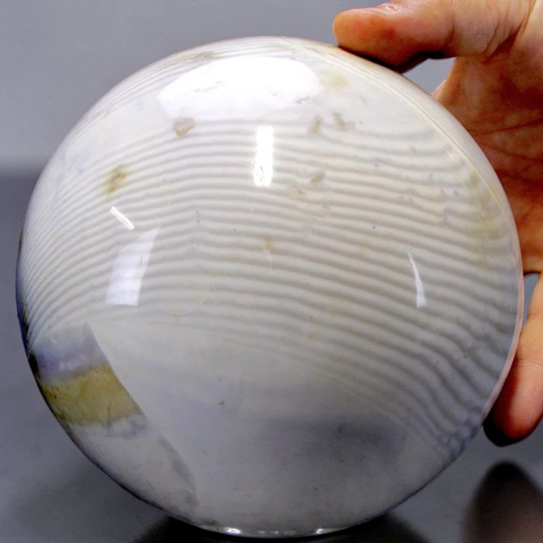 Large Zebra Jasper with Intricate Parallel Cream and...