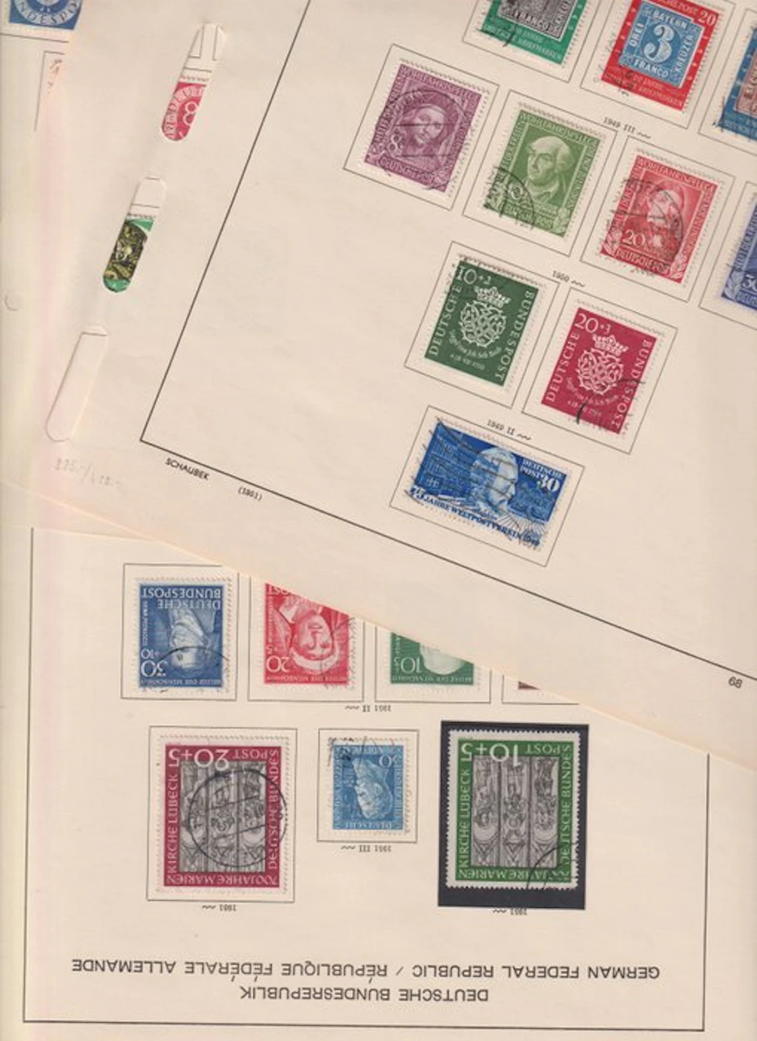 Germany, Federal Republic 1949/1959 - Collection on Schaubek pre-printed