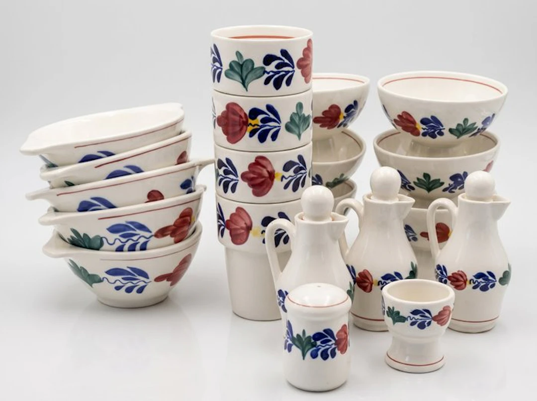 Boch - Dish (20) - Boerenbont - Ceramic - Set of 20 pieces