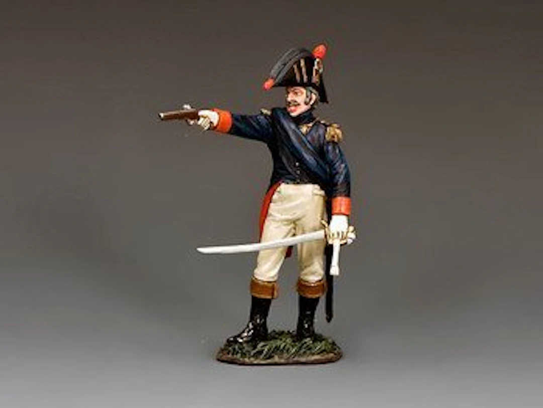 King & Country - Pewter soldier - NA389 “Officer Firing Pistol” - Tin