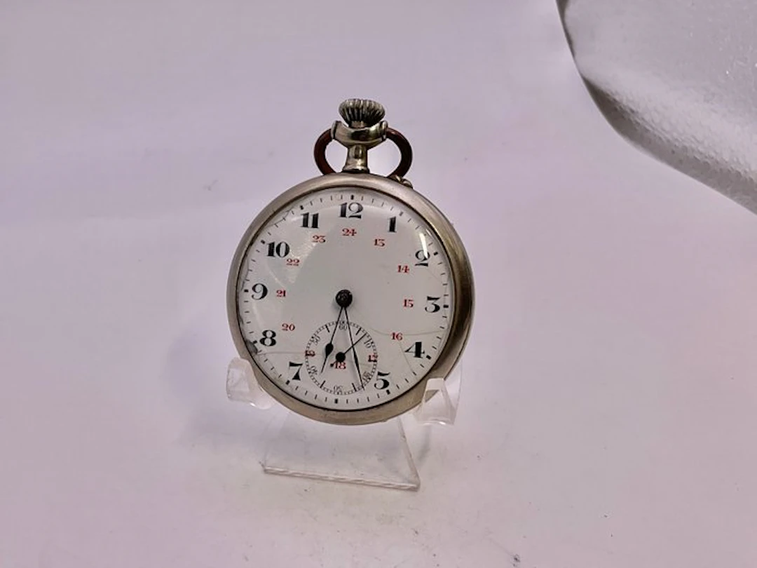 Cilindro Metallo . Quadrante 12/24 ore . 1900 . - 1850-1900