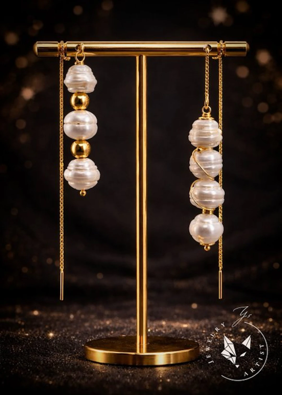 Designer Jewelry - Pearls - 925 Silver - Certificate...