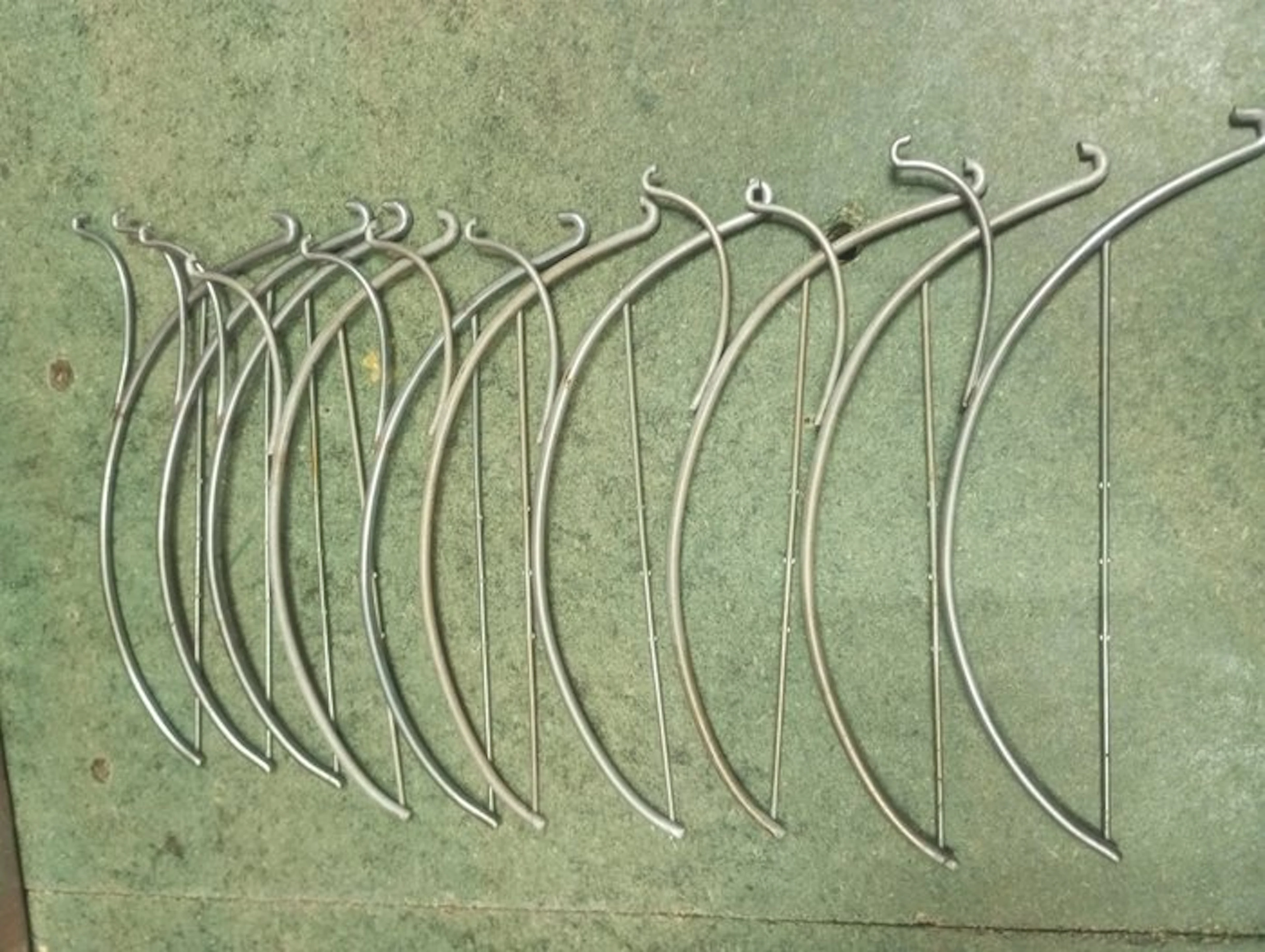 LGB G - Model train (62) - Curved metal pieces in stainless steel