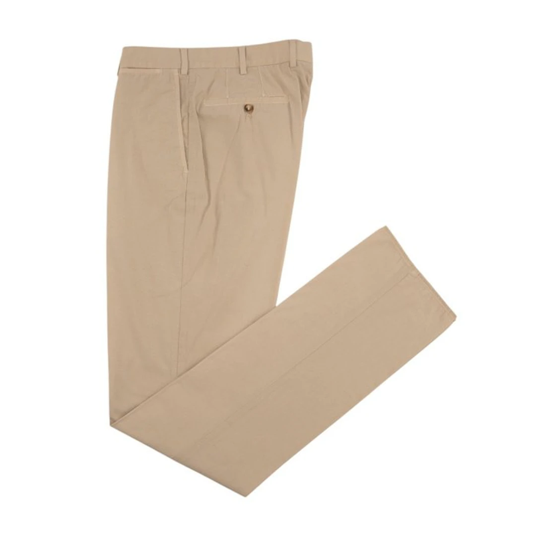 BURBERRY - 48 IT - Beige Chino Cotton Pant Regular Fit...