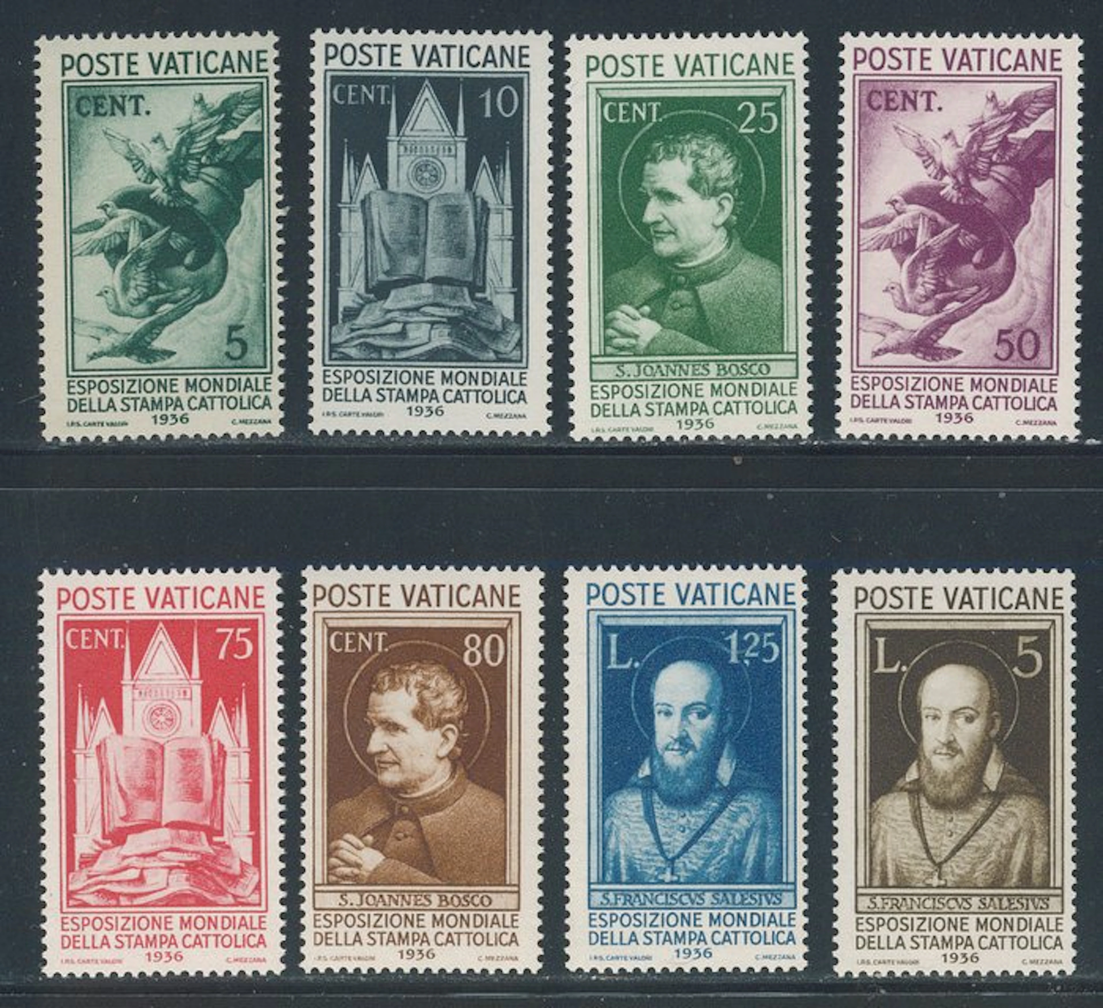 Vatican City - Catholic Press, complete series no. 47/54.
