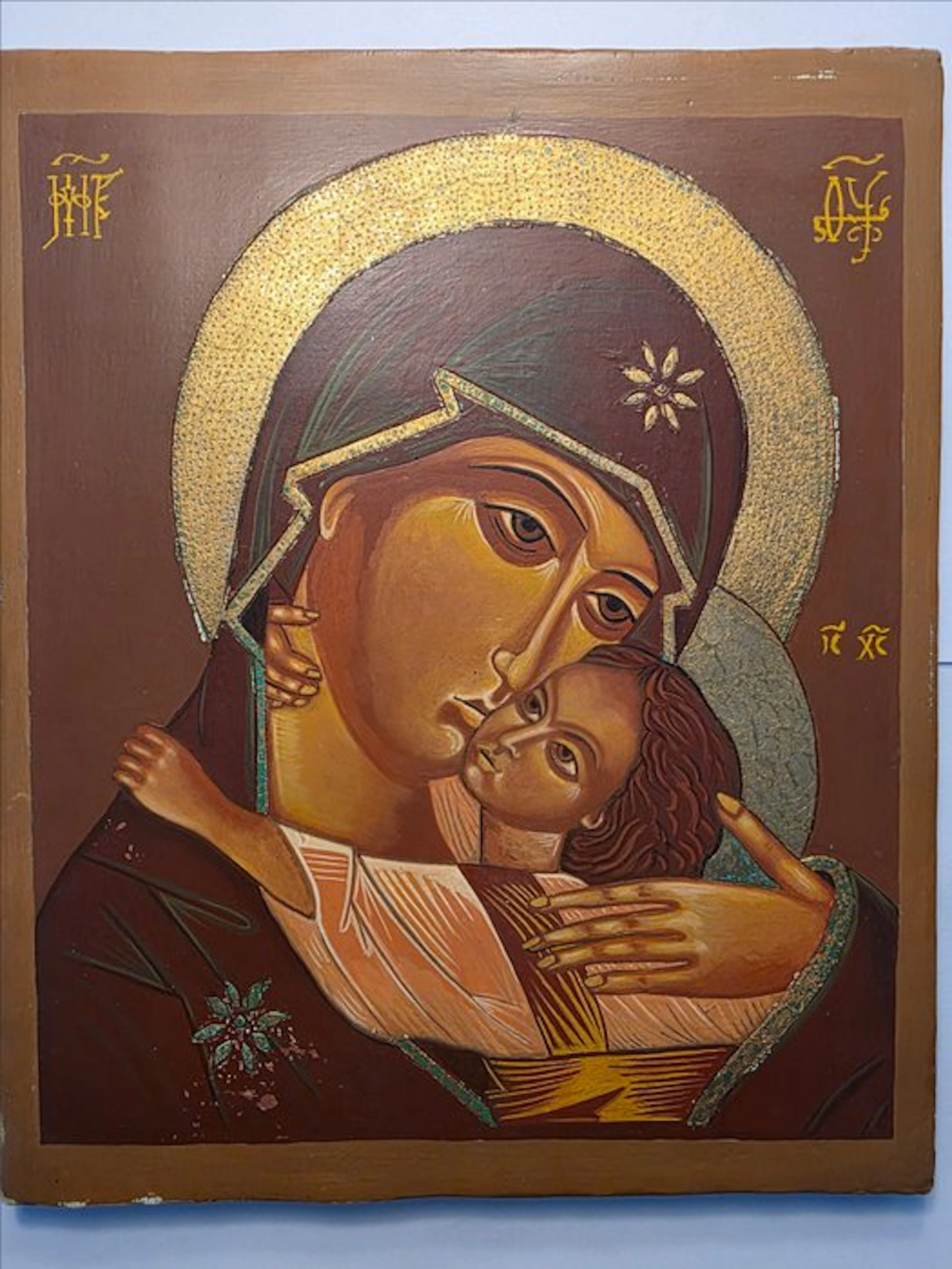 Icon - Mother of God - Wood - Hand-painted - 23.4 x 282 cm