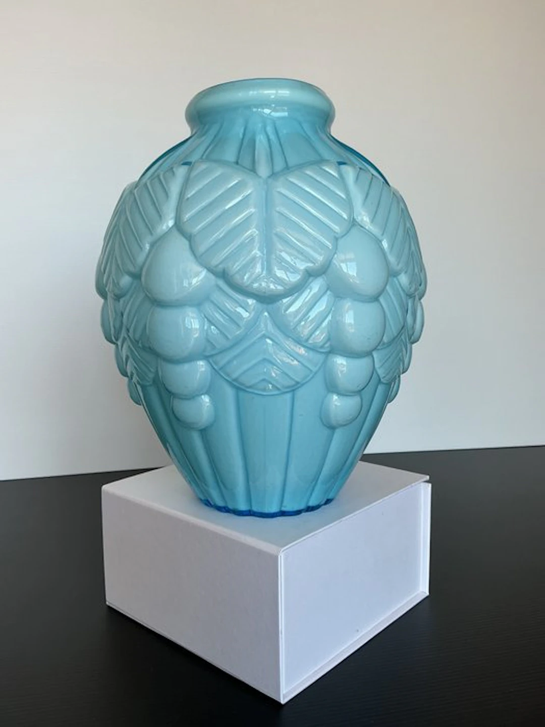 Single-flower vase - Opaline glass - Opaline Art Deco vase