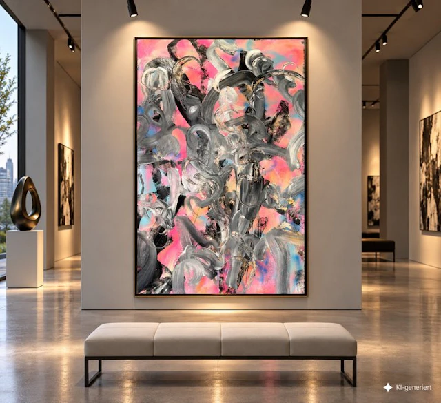 Timo Wedell - Brushstrokes of Emotion - XXL - Abstract Klein