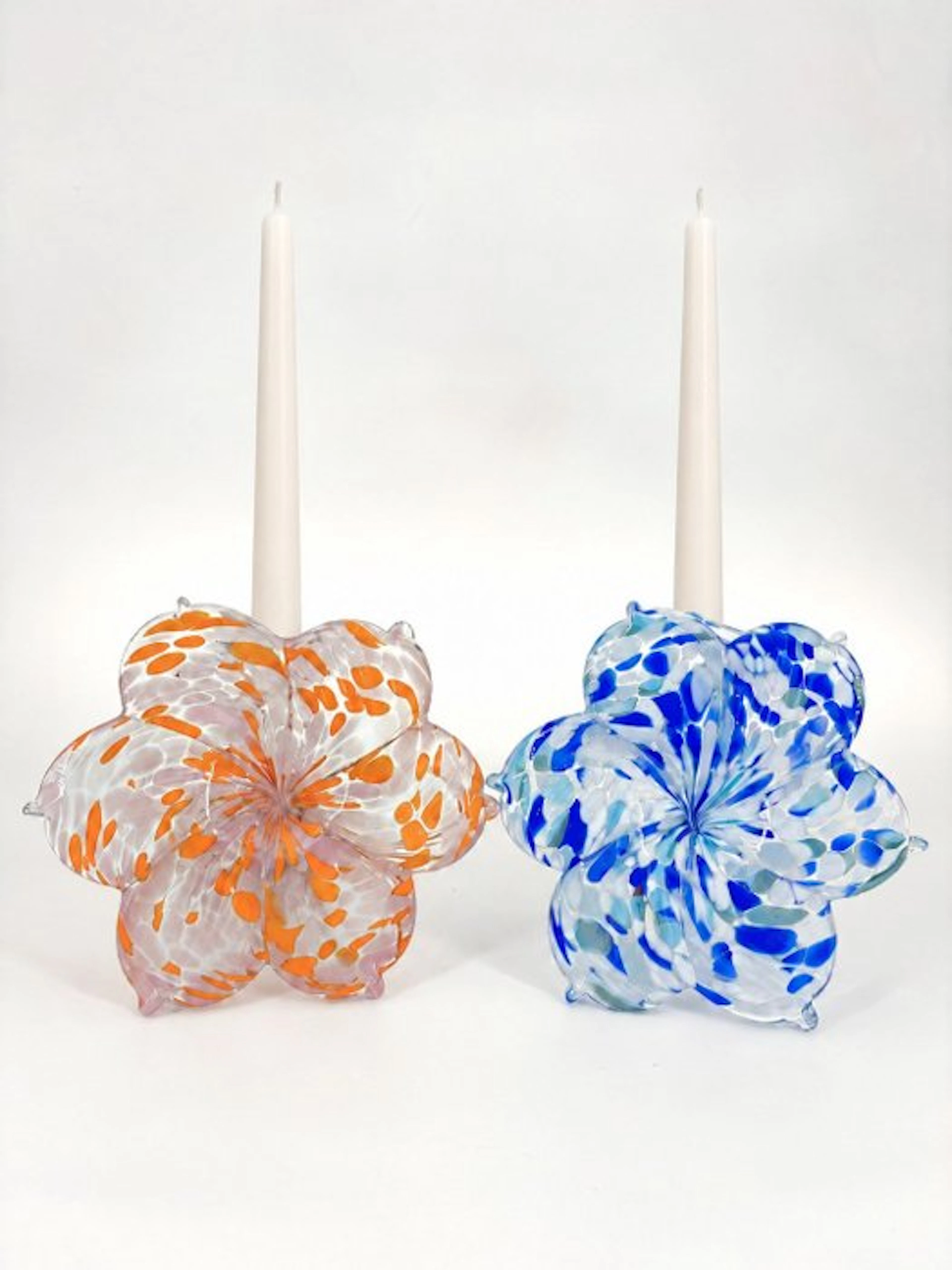 Centrepiece (2) - Glass - Flowers in Artistic Glass