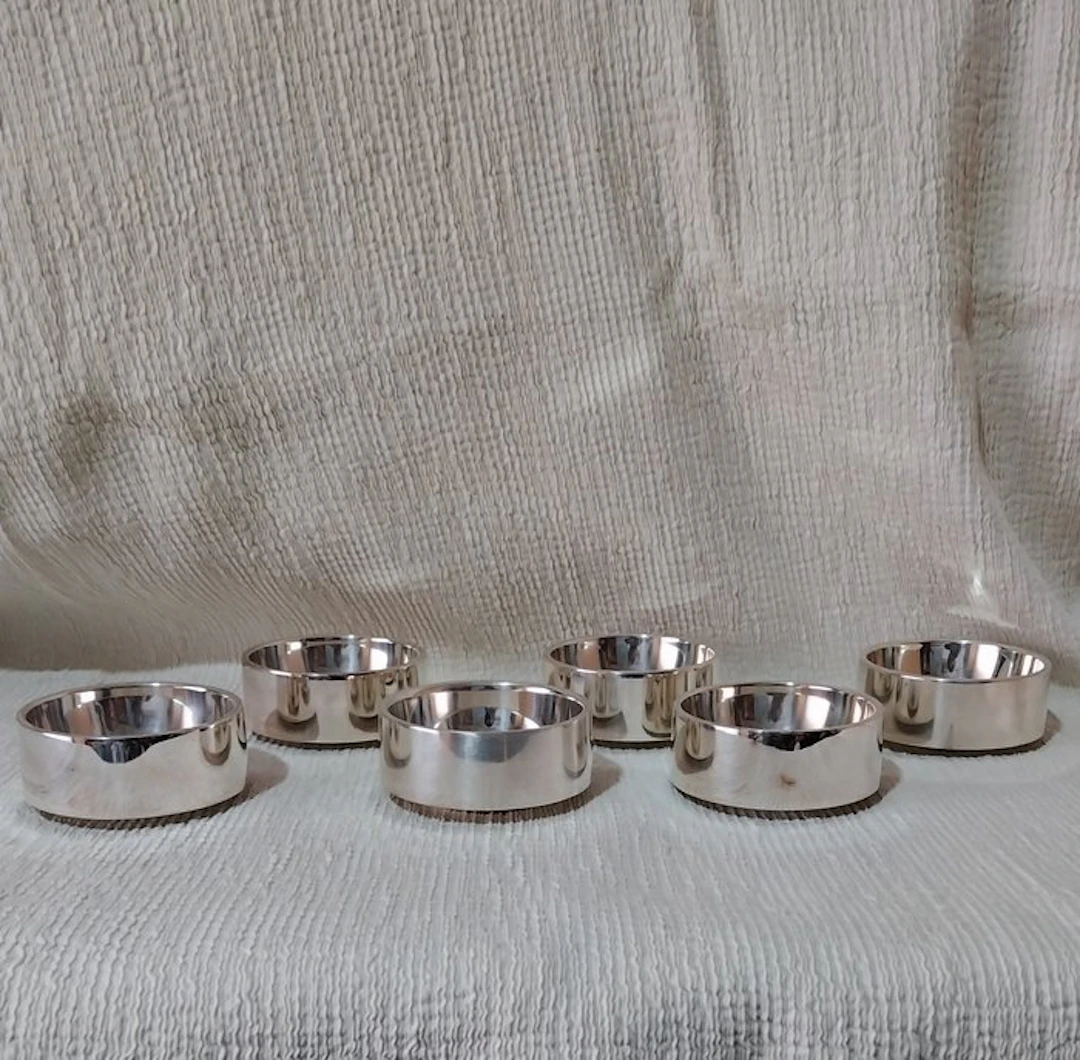 F.lli Sabattini - Set of bowls (6) - silvered metal - Sabatti, thermal bowls