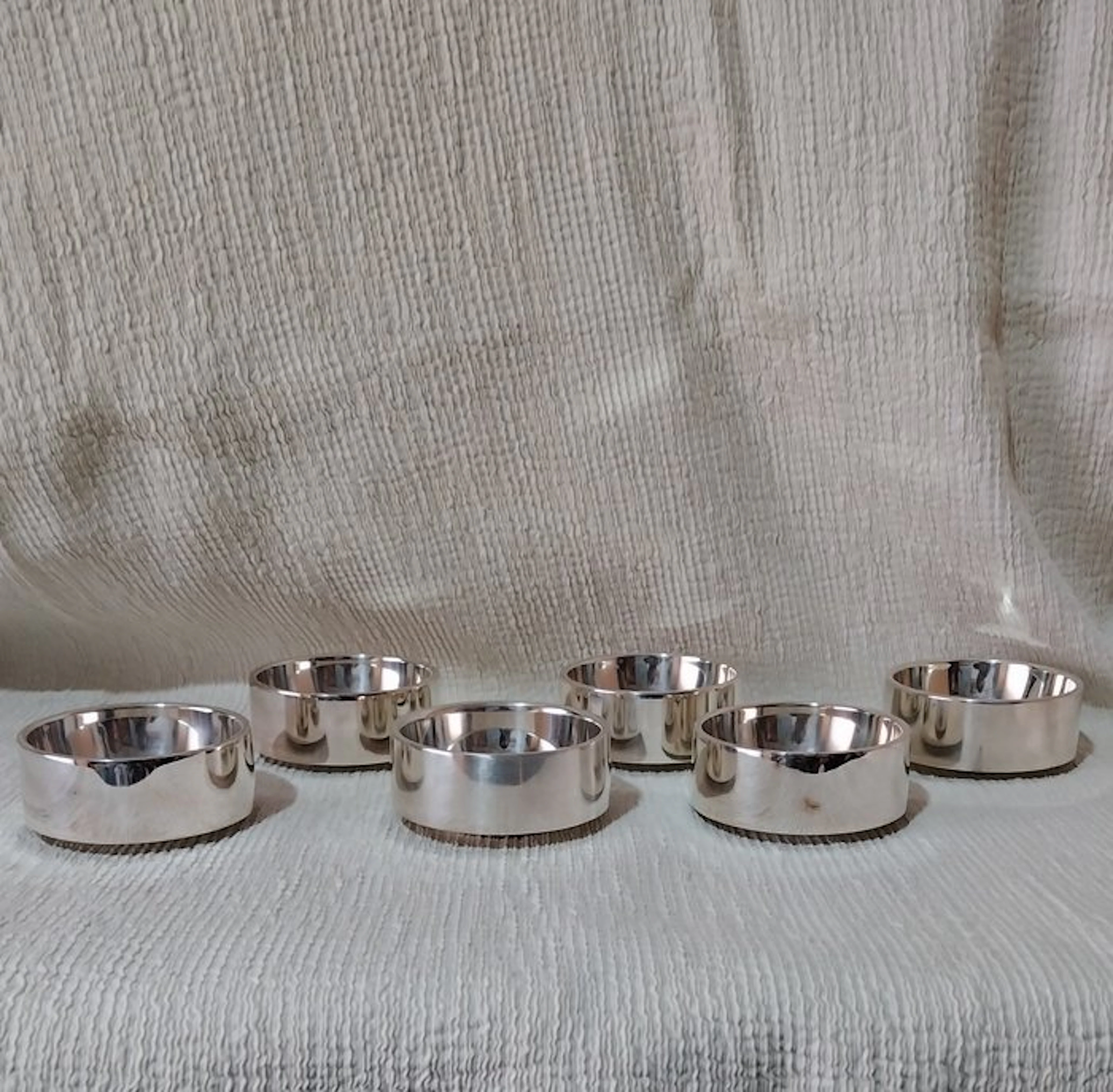 F.lli Sabattini - Set of bowls (6) - silvered metal - Sabatti, thermal bowls