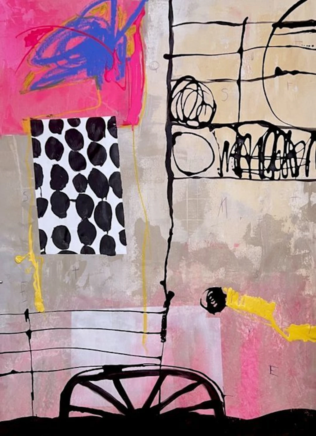Jane Grieco (1966) - Rytme abstrait-Tableau, unique, format XXL