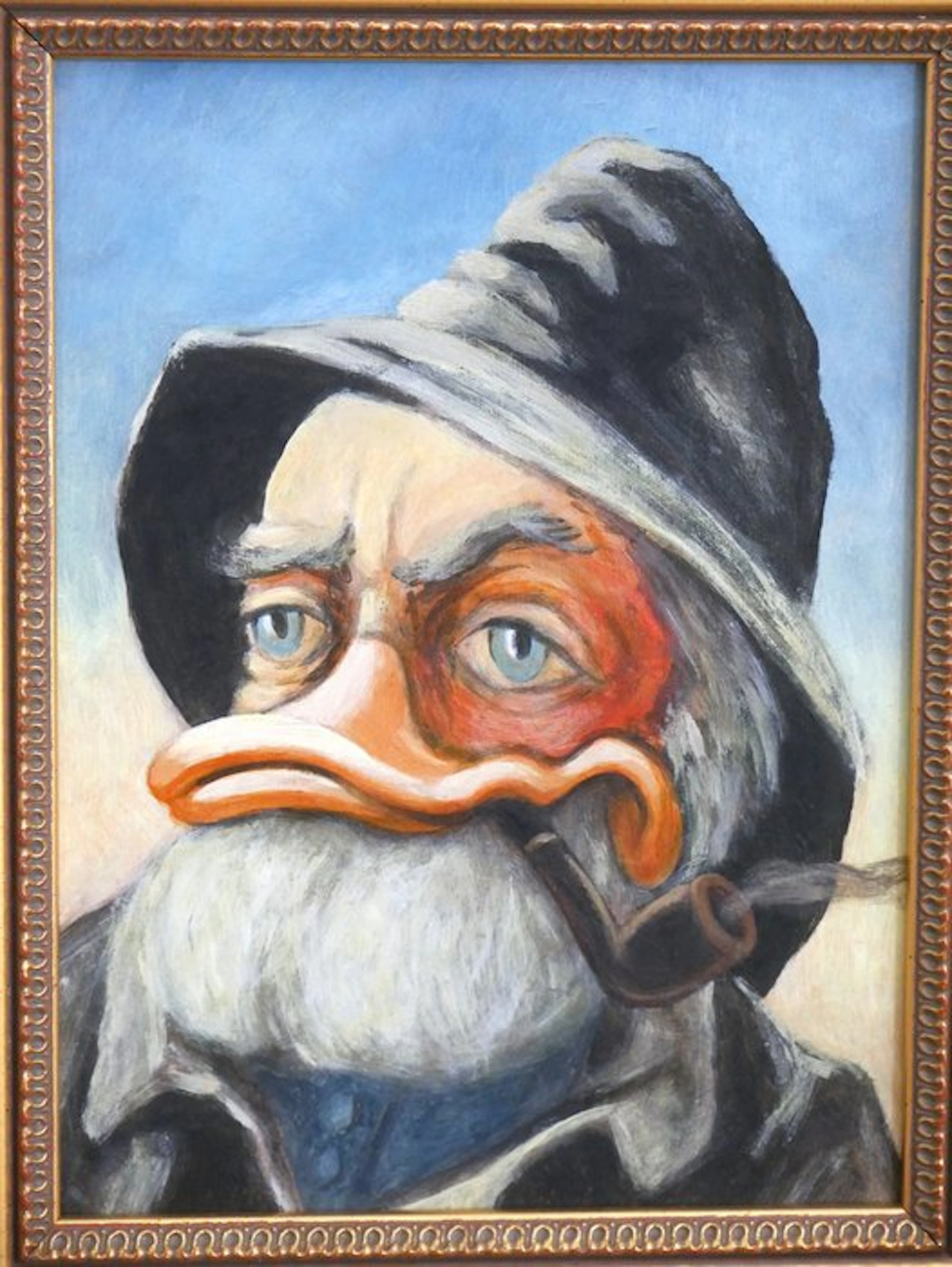 Prof. Volker Schönwart Original colour drawing - Donald...