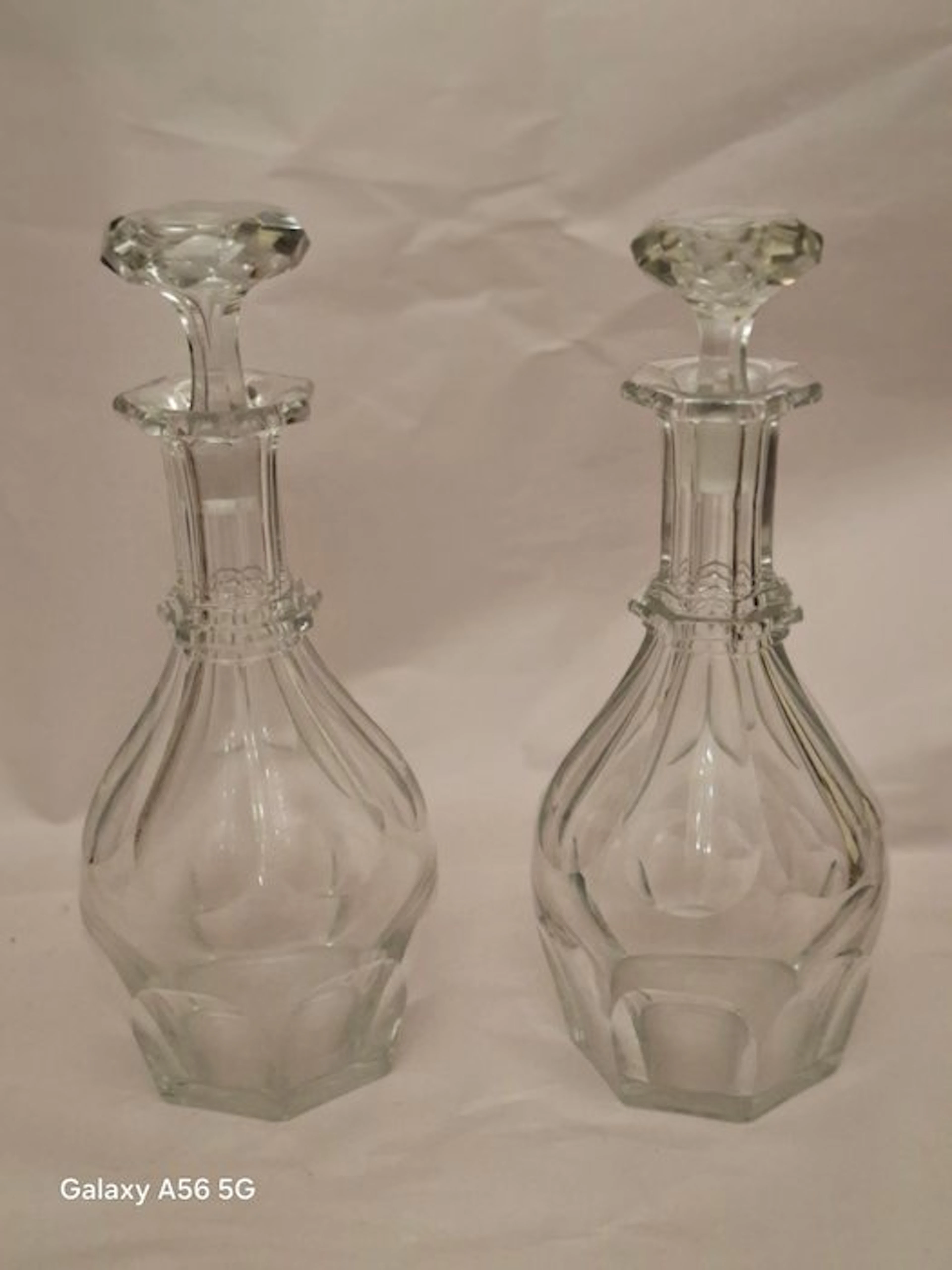 Baccarat - Decanter (2) - Harcourt 1841 - Crystal - Pair of bottles