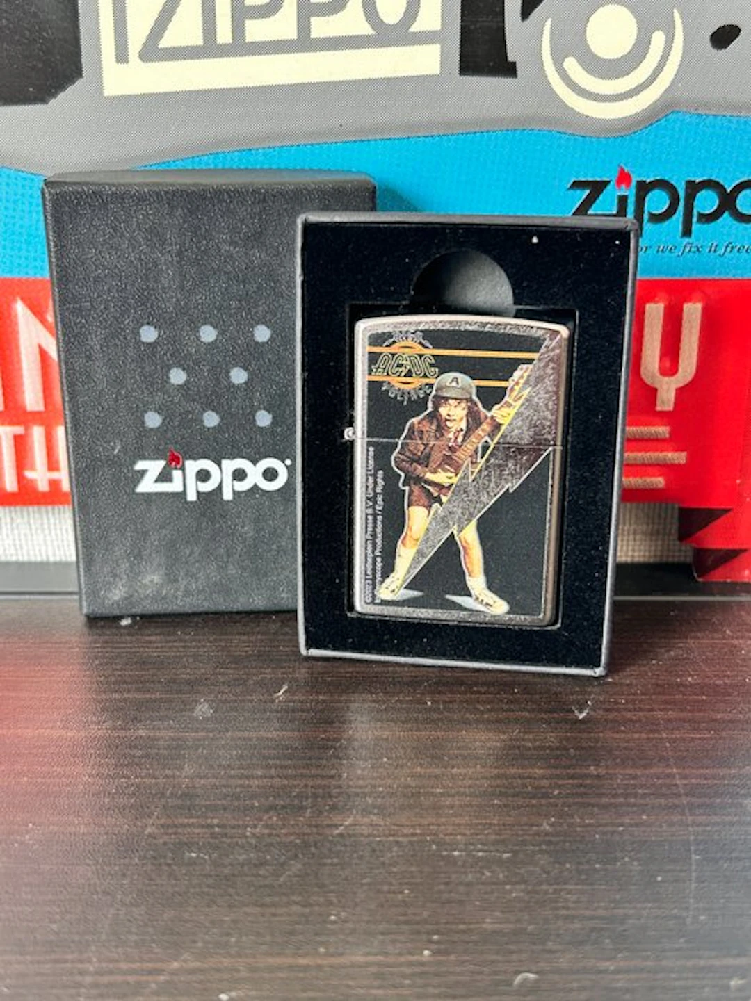 Zippo - K24 AC/DC - No reserve price - Lighter - Steel (stainless)