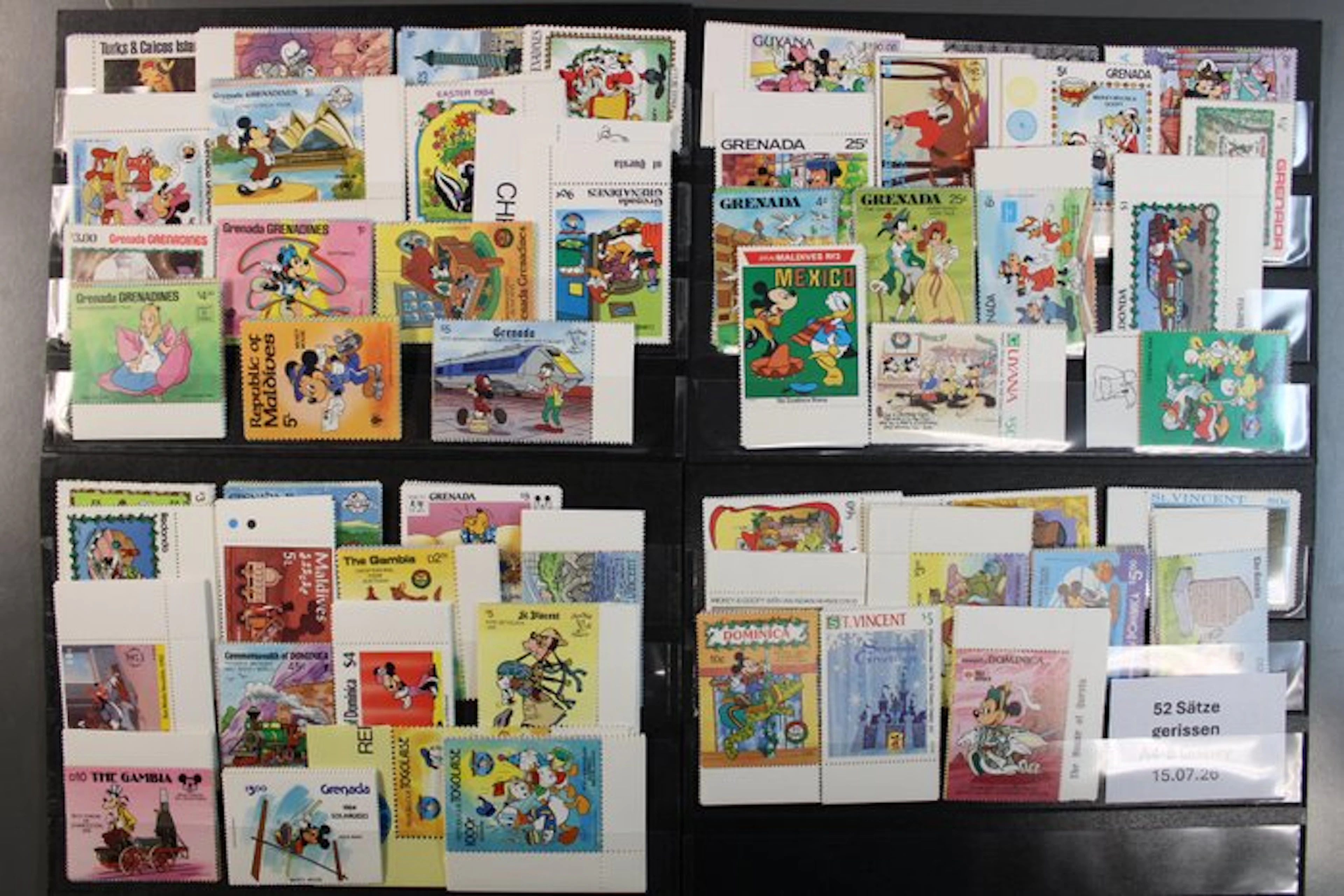 Verschiedene Länder - 52 verschiedene Disney komplette Sätze ** (A4-.8)