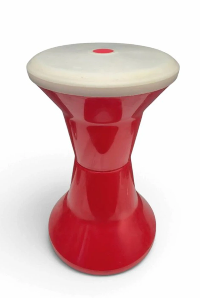 Tam Tam - Stool - Retro Vintage Chair Red - 45 cm - plastic
